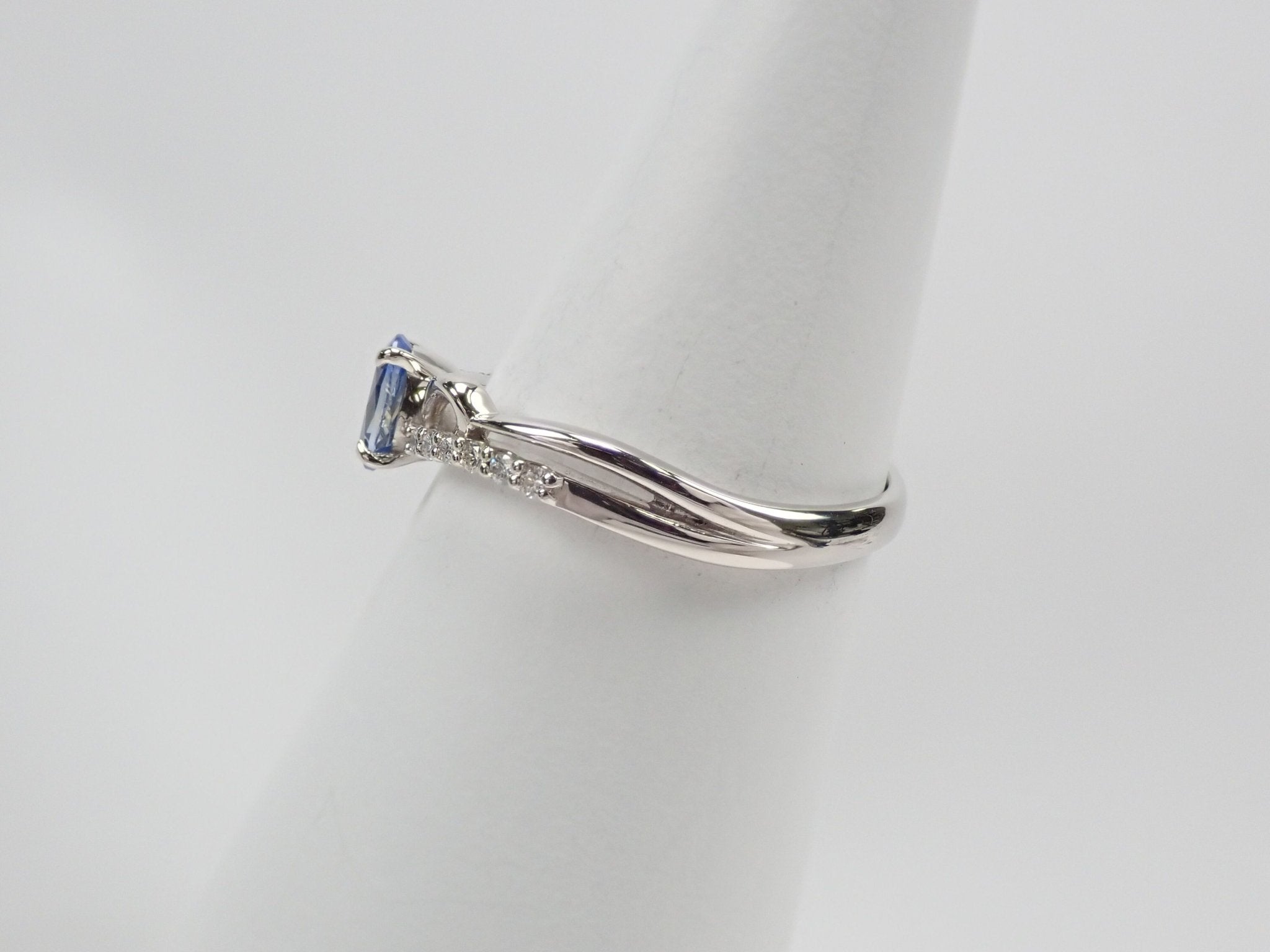 Pt950バイカラーサファイア0.404ct リング - KARATZ STORE|カラッツSTORE