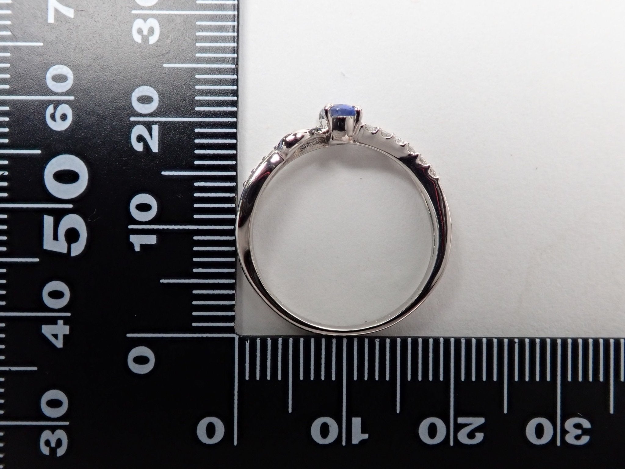 Pt950バイカラーサファイア0.404ct リング - KARATZ STORE|カラッツSTORE