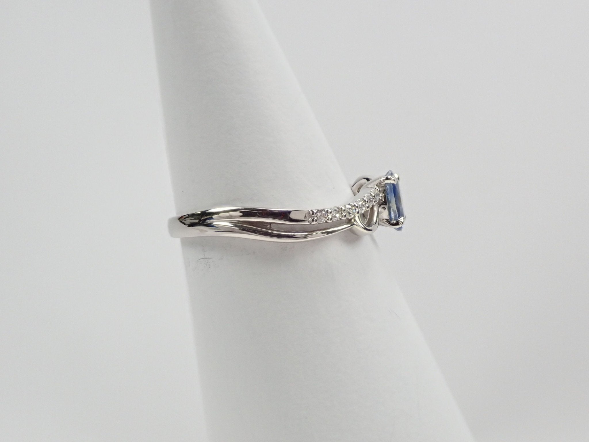 Pt950バイカラーサファイア0.404ct リング - KARATZ STORE|カラッツSTORE