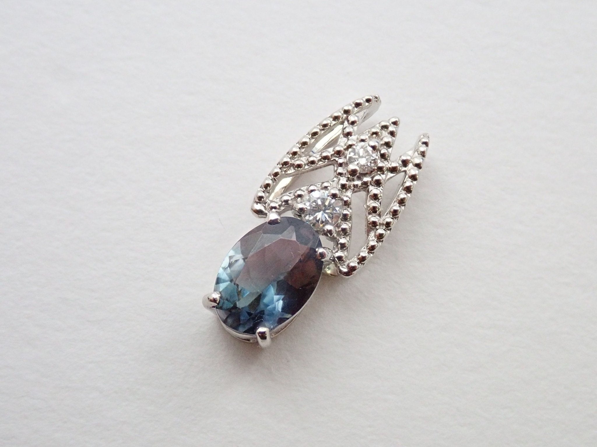 Pt950バイカラートルマリン0.638ct ペンダントトップ(ネックレストップ) - KARATZ STORE|カラッツSTORE