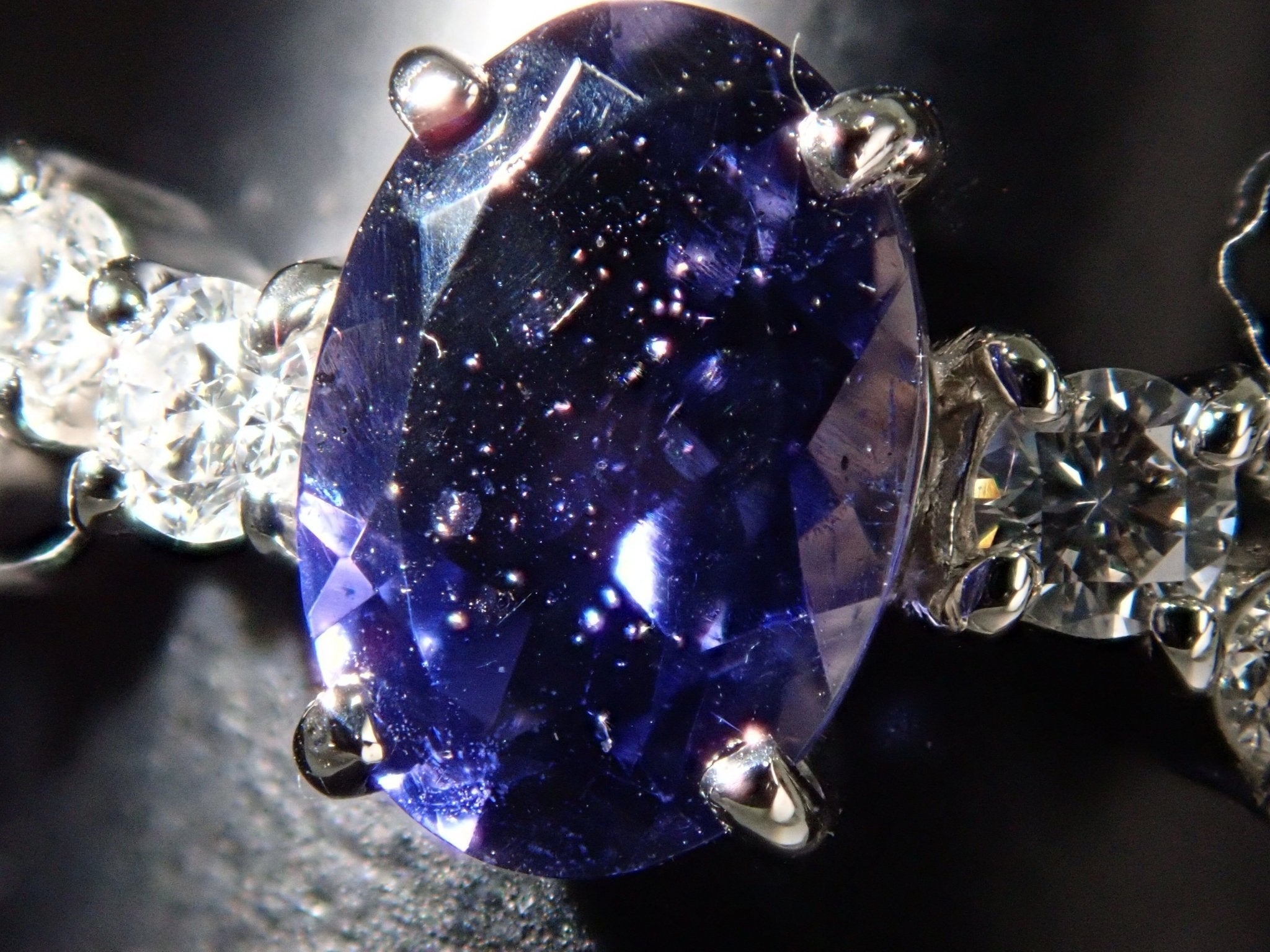 Pt950アイオライトサンストーン0.643ct リング - KARATZ STORE|カラッツSTORE