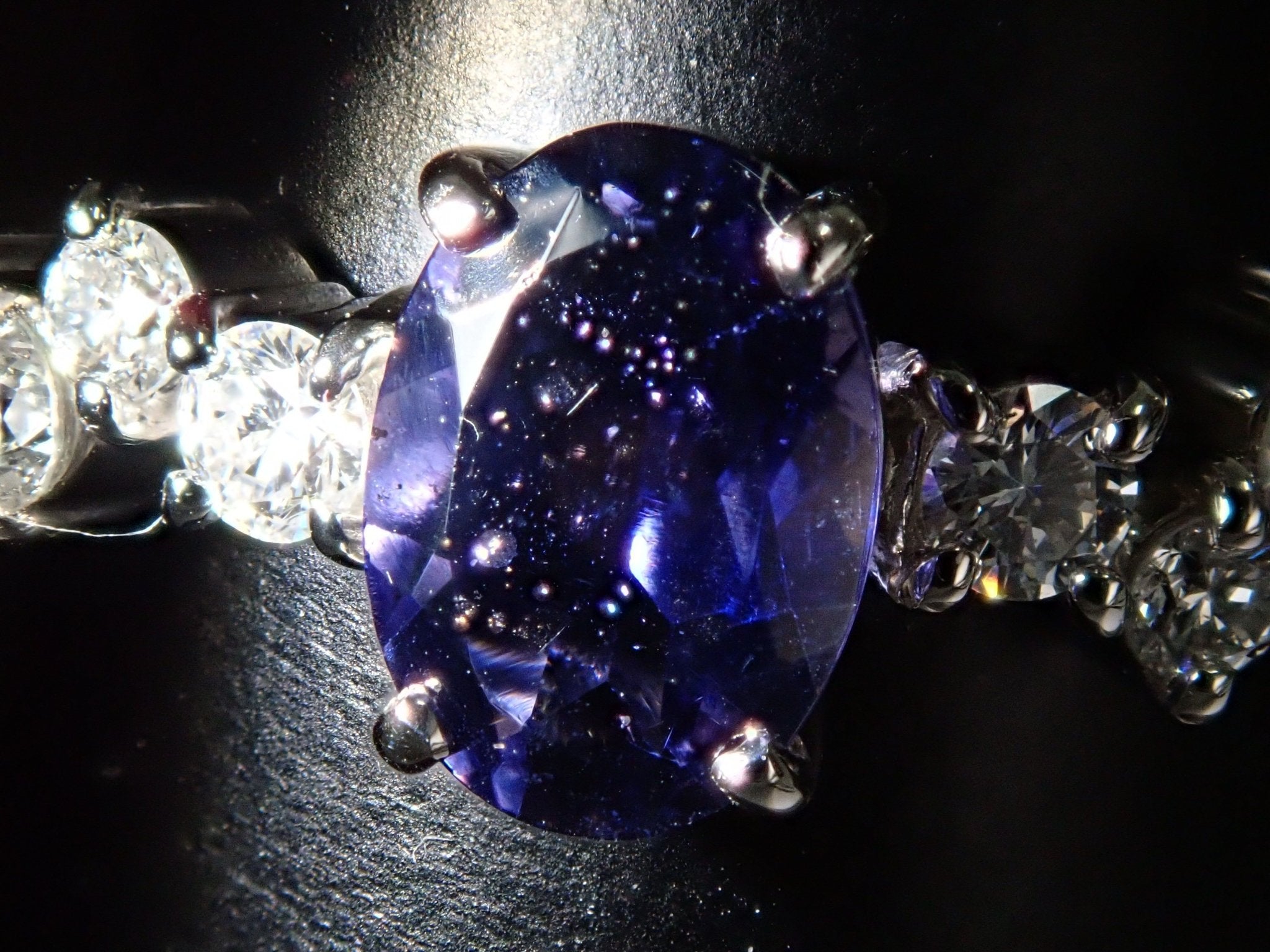 Pt950アイオライトサンストーン0.643ct リング - KARATZ STORE|カラッツSTORE