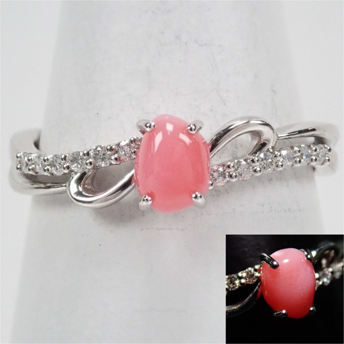 Pt950コンクパール0.678ct リング