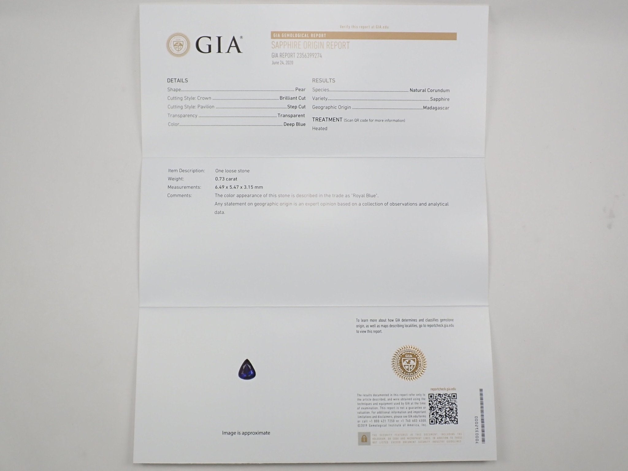 Pt950ロイヤルブルーサファイア0.73ct リング GIA付 - KARATZ STORE|カラッツSTORE