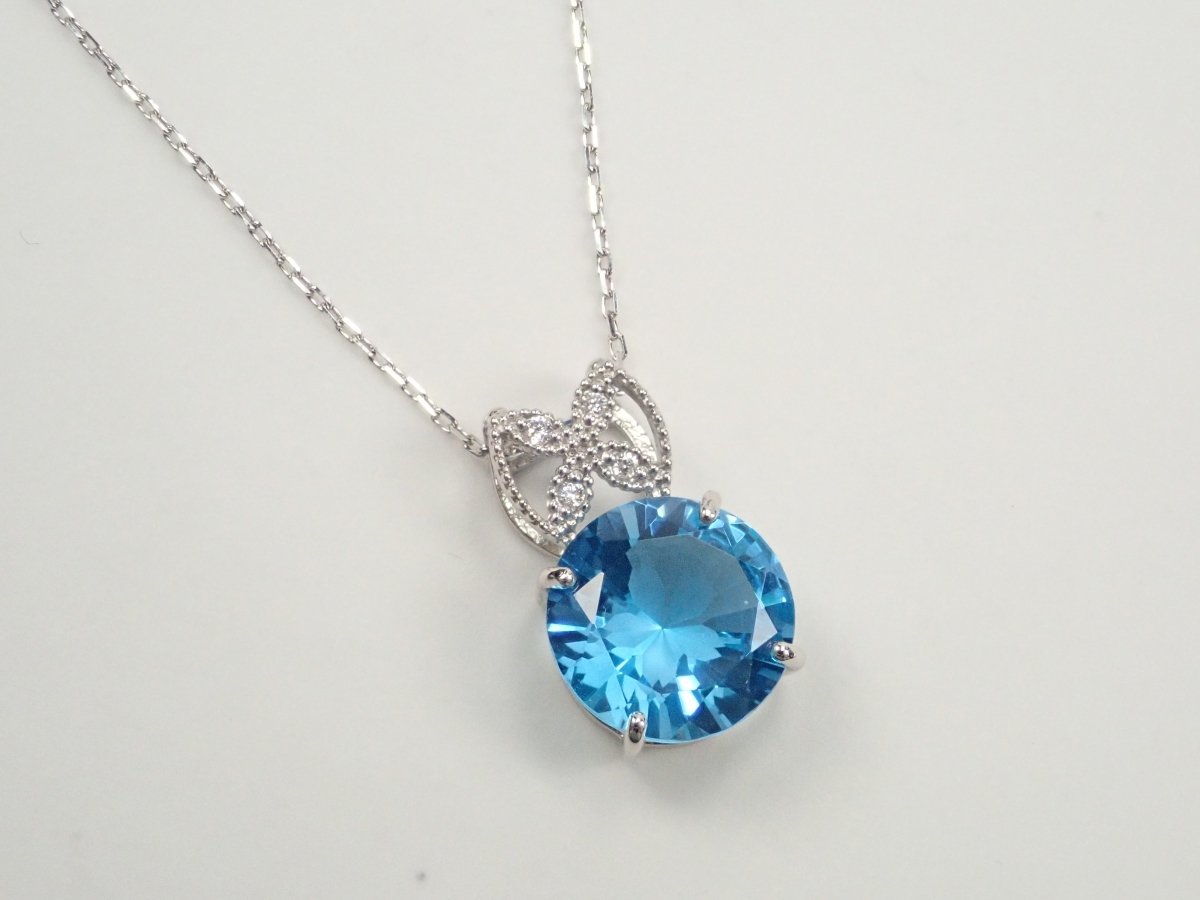 【さくらインカット】Pt950スイスブルートパーズ3.42ct リング - KARATZ STORE|カラッツSTORE