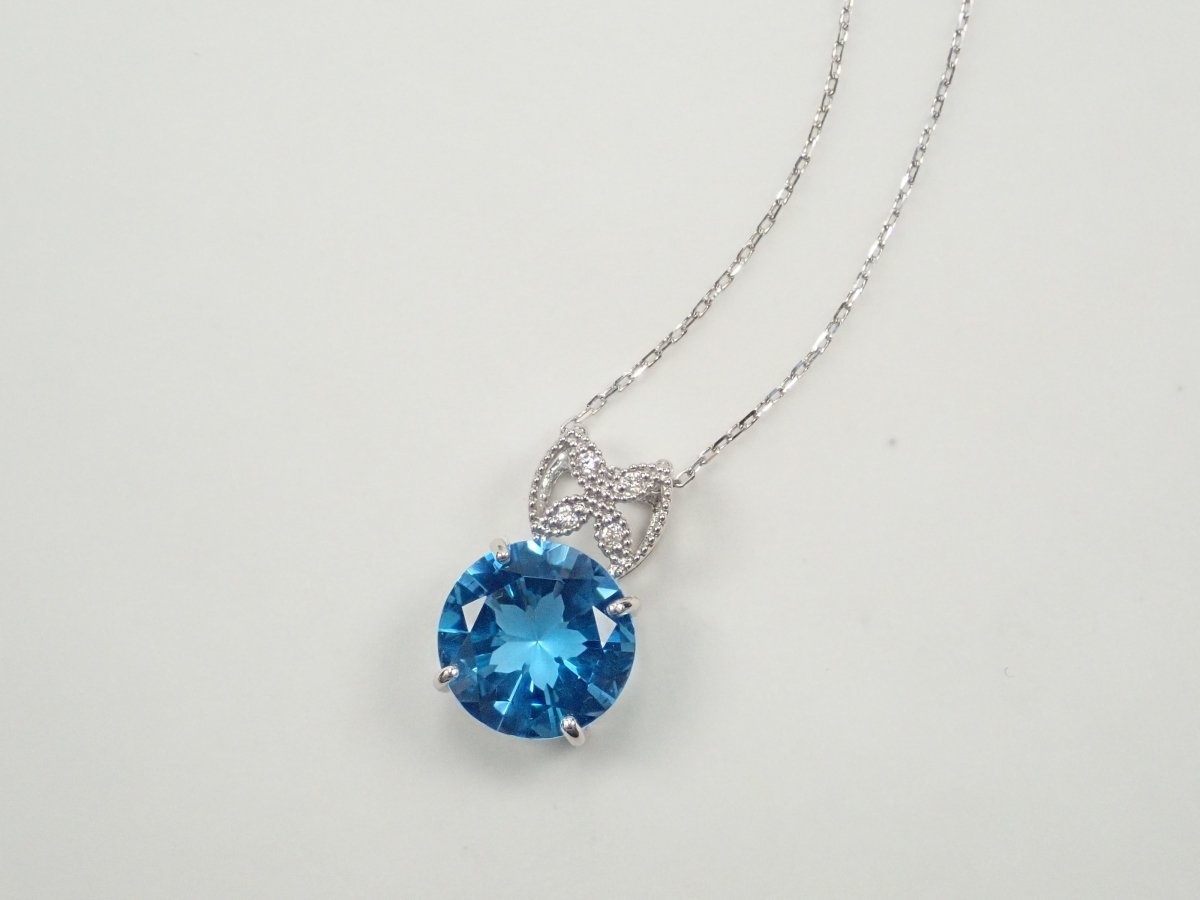 【さくらインカット】Pt950スイスブルートパーズ3.42ct リング - KARATZ STORE|カラッツSTORE