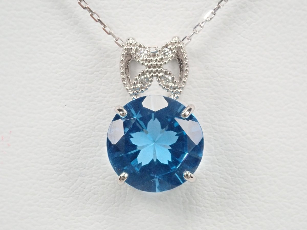 【さくらインカット】Pt950スイスブルートパーズ3.42ct リング - KARATZ STORE|カラッツSTORE