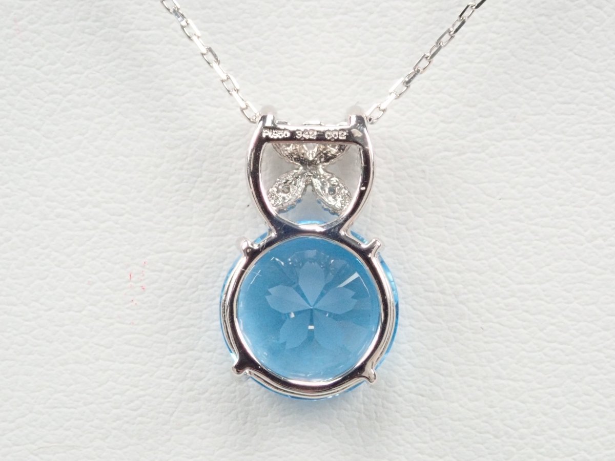【さくらインカット】Pt950スイスブルートパーズ3.42ct リング - KARATZ STORE|カラッツSTORE