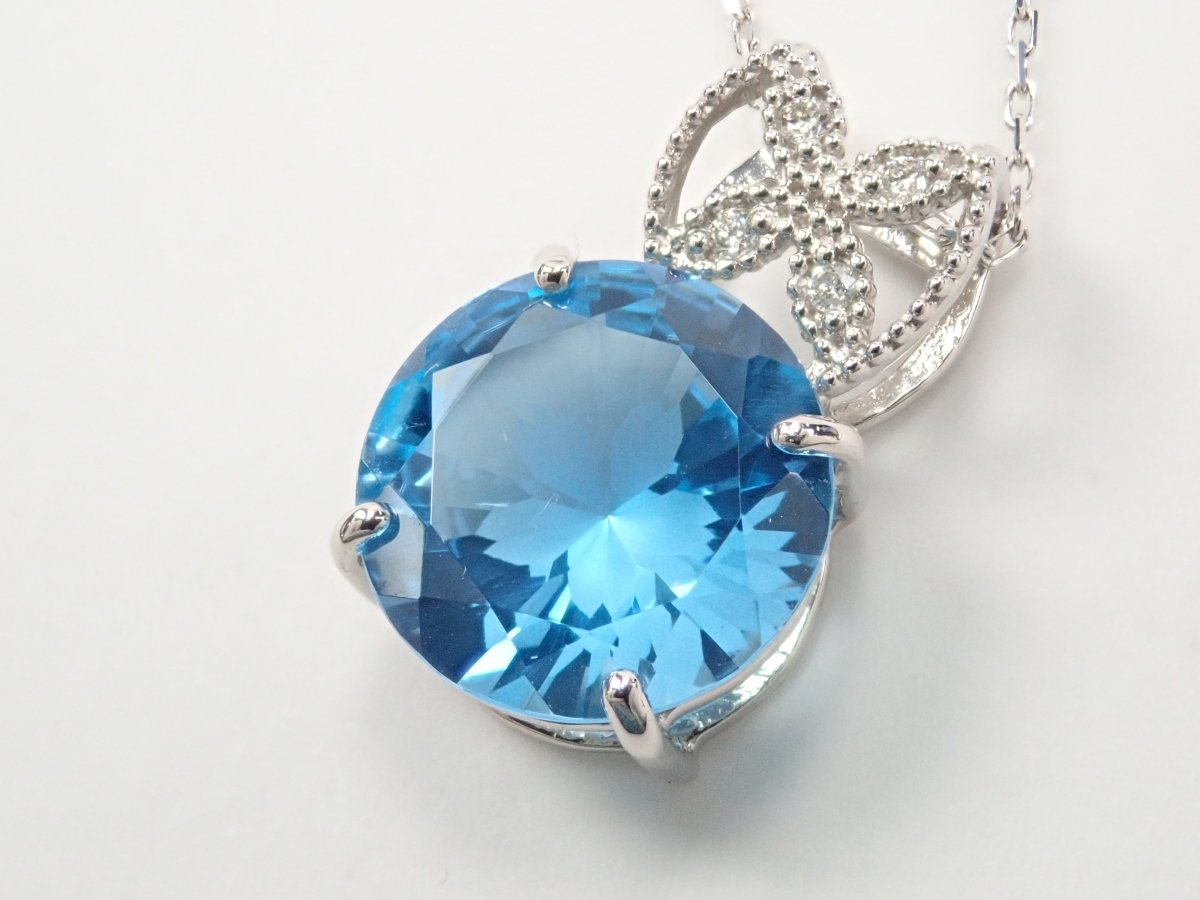 【さくらインカット】Pt950スイスブルートパーズ3.42ct リング - KARATZ STORE|カラッツSTORE