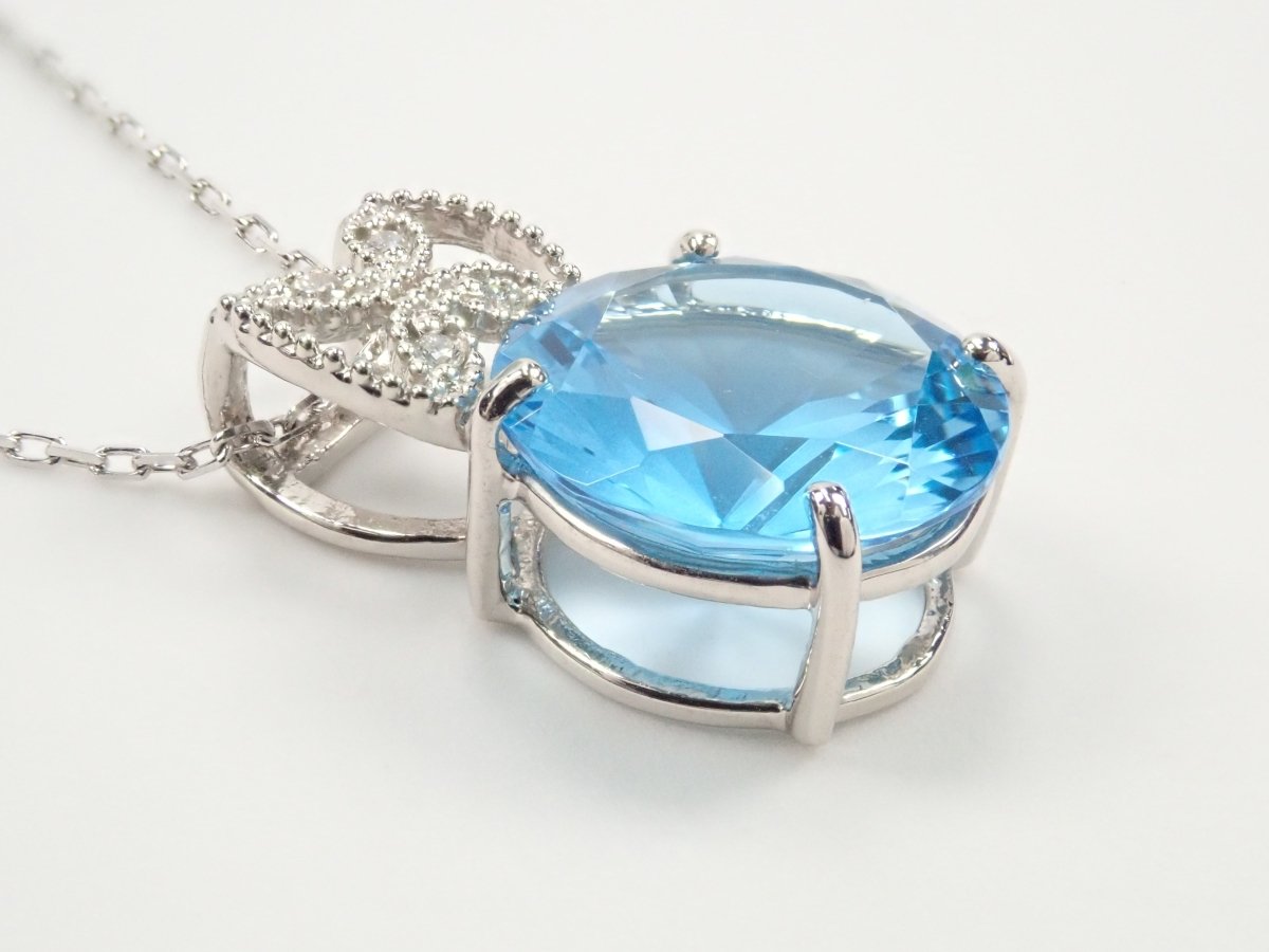 【さくらインカット】Pt950スイスブルートパーズ3.42ct リング - KARATZ STORE|カラッツSTORE