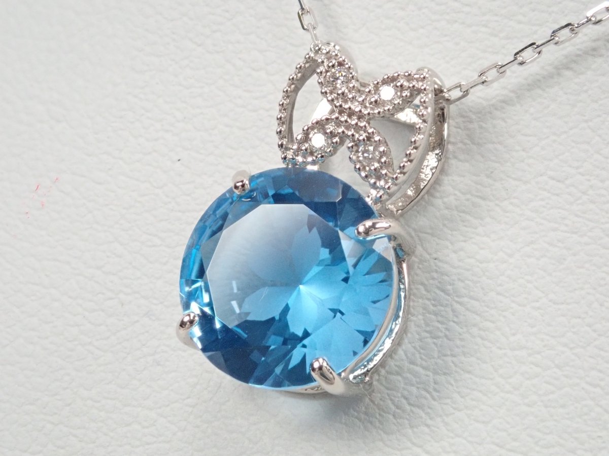 【さくらインカット】Pt950スイスブルートパーズ3.42ct リング - KARATZ STORE|カラッツSTORE