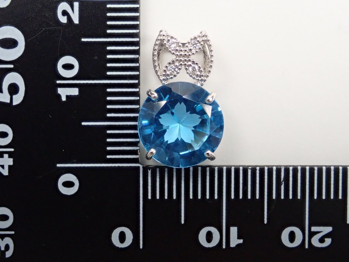 【さくらインカット】Pt950スイスブルートパーズ3.42ct リング - KARATZ STORE|カラッツSTORE
