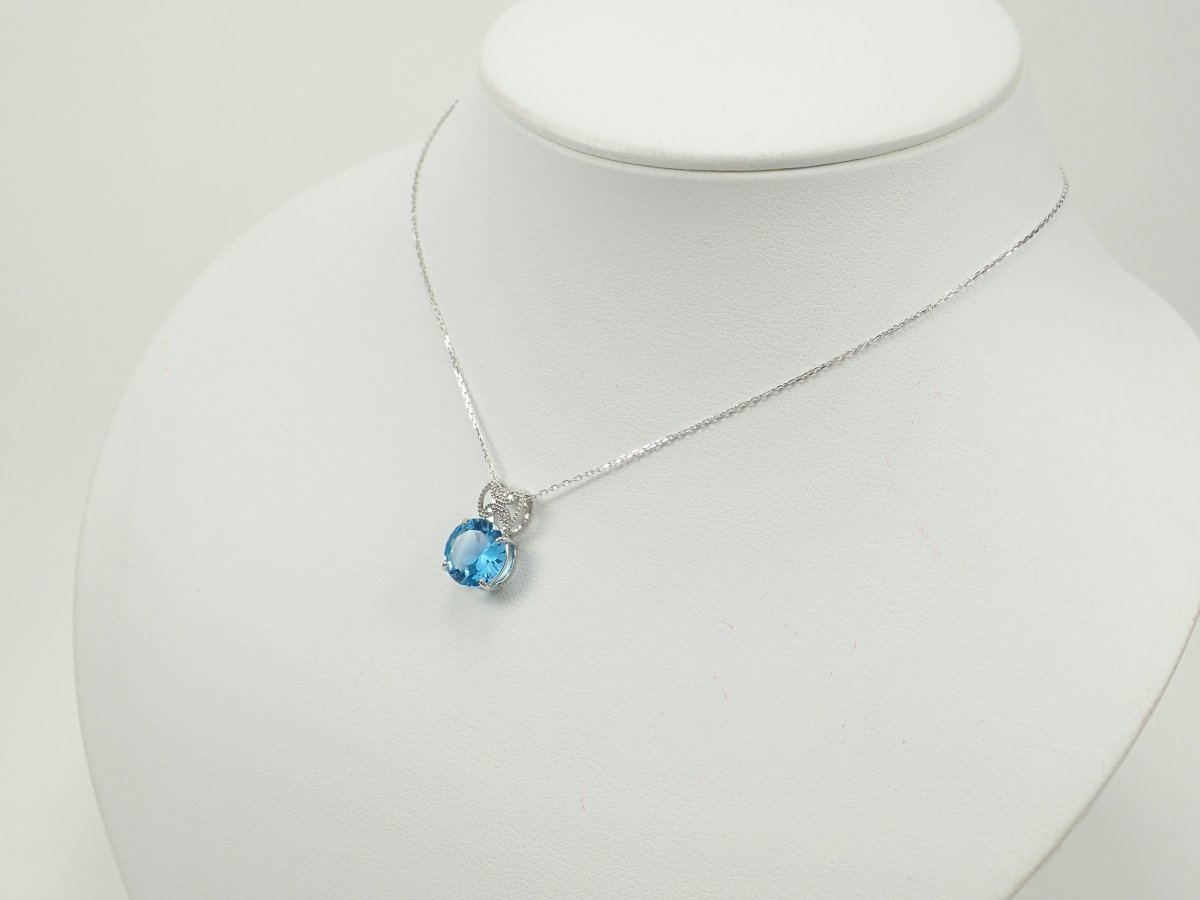 【さくらインカット】Pt950スイスブルートパーズ3.42ct リング - KARATZ STORE|カラッツSTORE