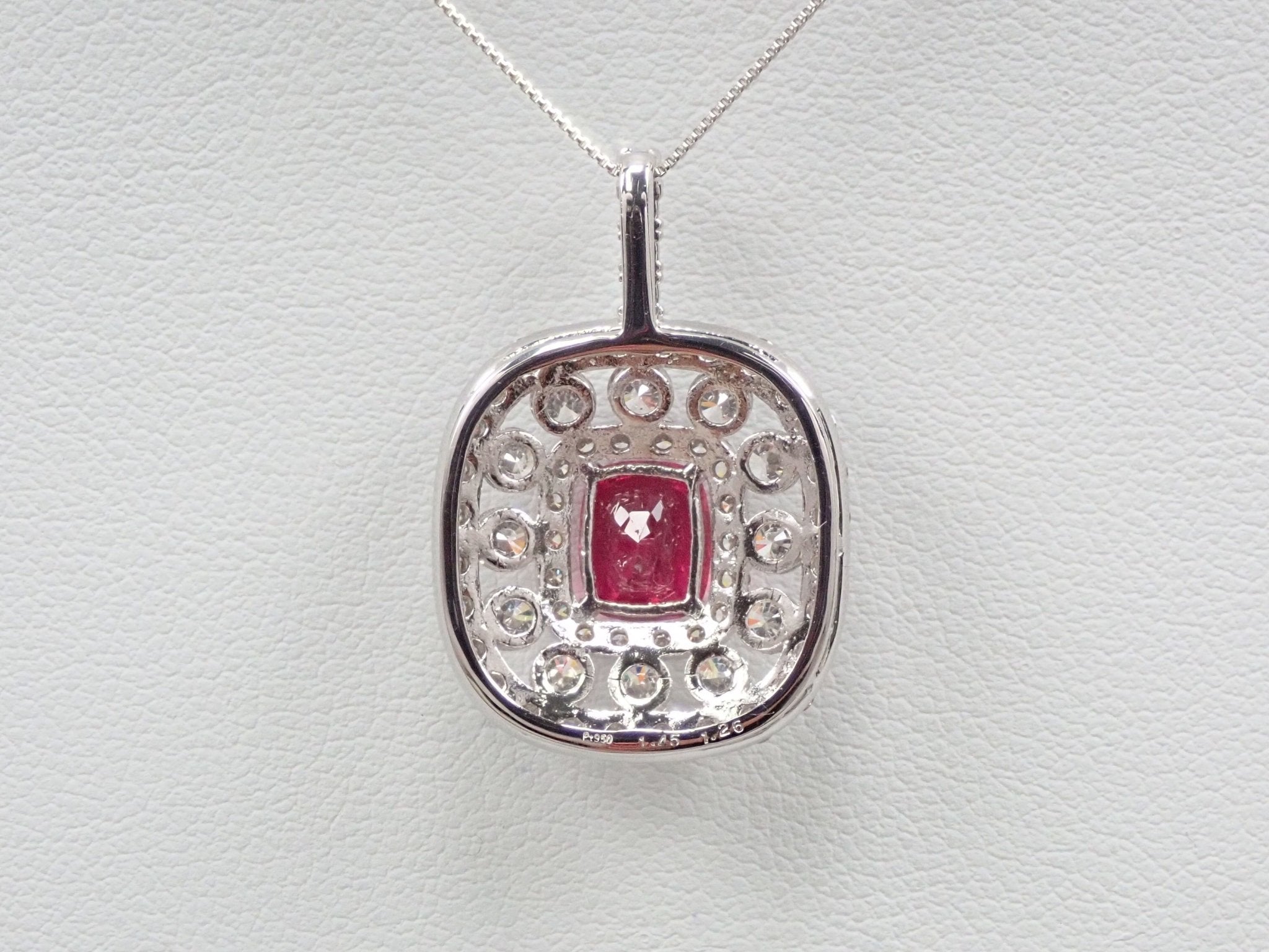 Pt950/Pt850ホットピンクスピネル1.26ct ペンダント(ネックレス) - KARATZ STORE|カラッツSTORE