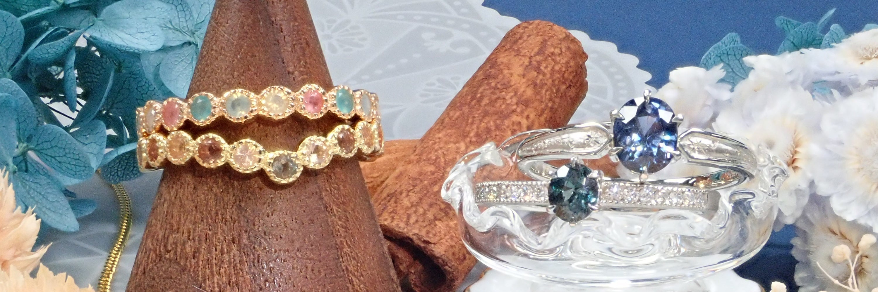 鑑別書付き】Pt950 K18YG トパーズ レッドスピネル ダイヤ リング