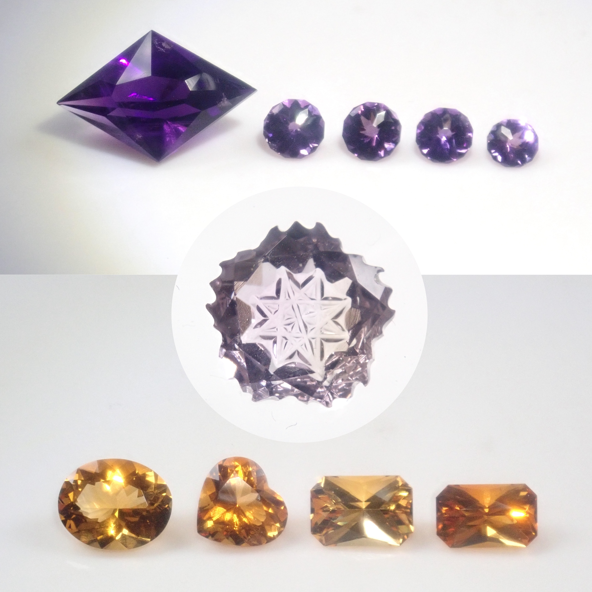 【4/18  22時販売】《限定10石》甲州貴石切子plusthree「暁」アメトリンが当たるジェムガチャ《複数購入割引有》