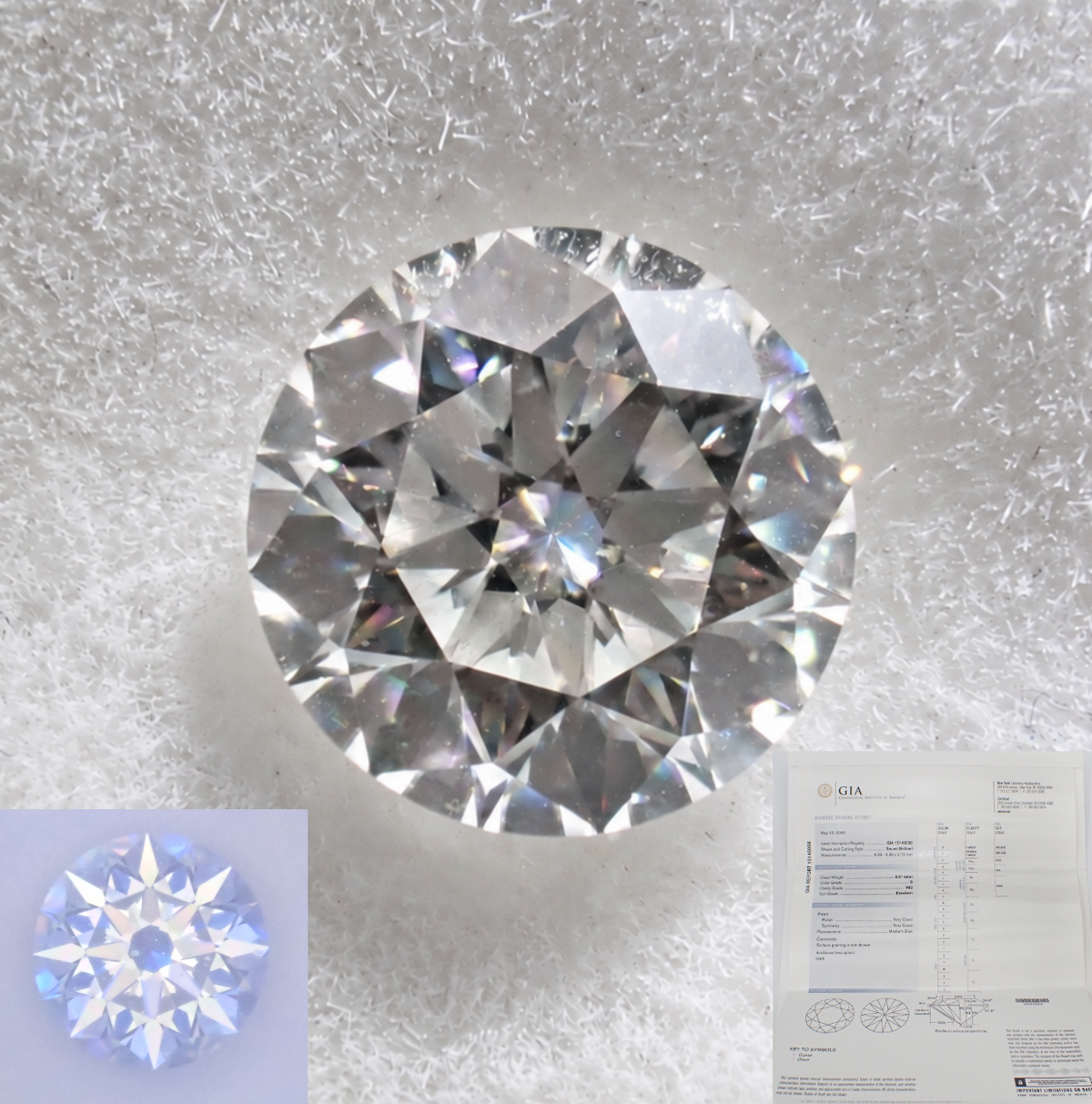 【10/11 22時販売】《限定1石》GIA鑑定書付き Dカラー/4.3mm/0.31ct/VS-2 EXCELLENT（H&A） ダイヤモンド《複数購入割引有》