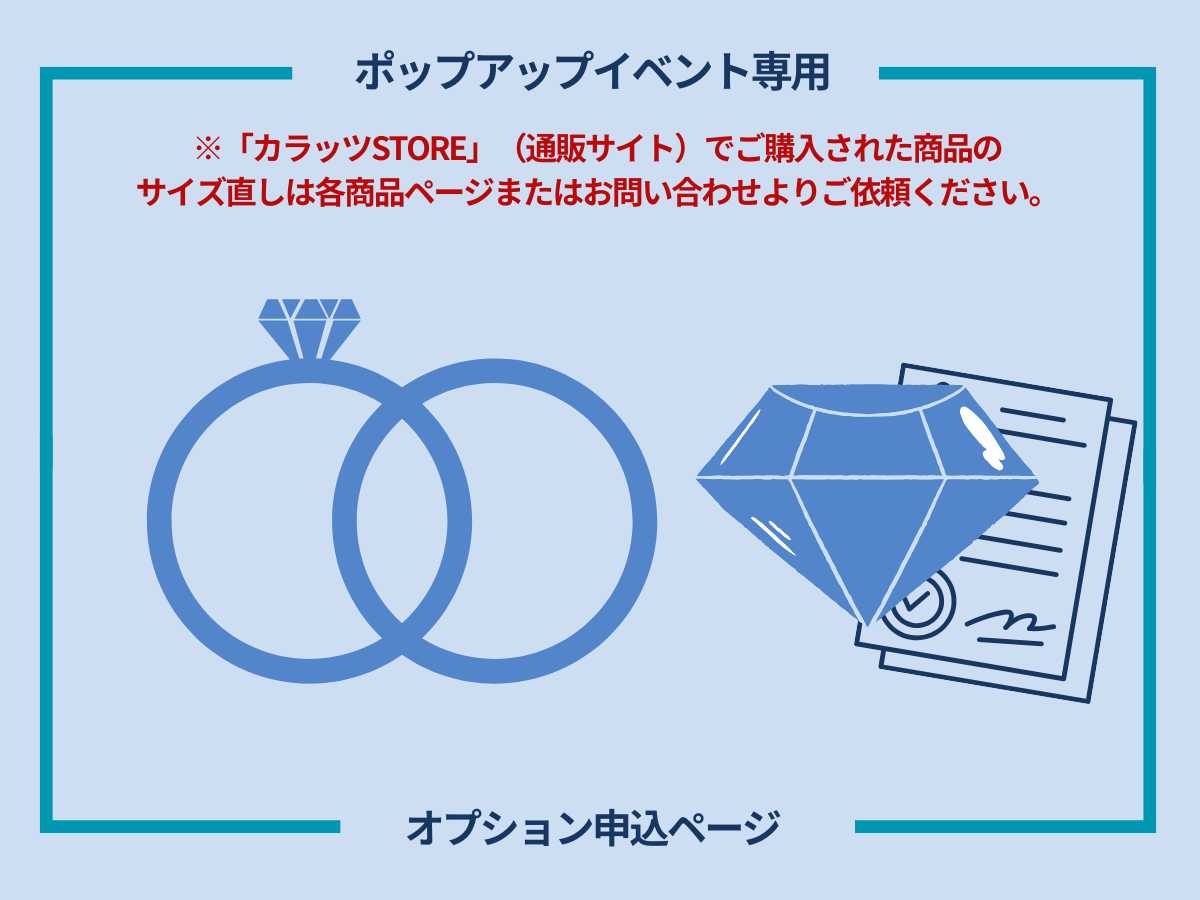 【ポップアップイベント専用】オプション申込みページ