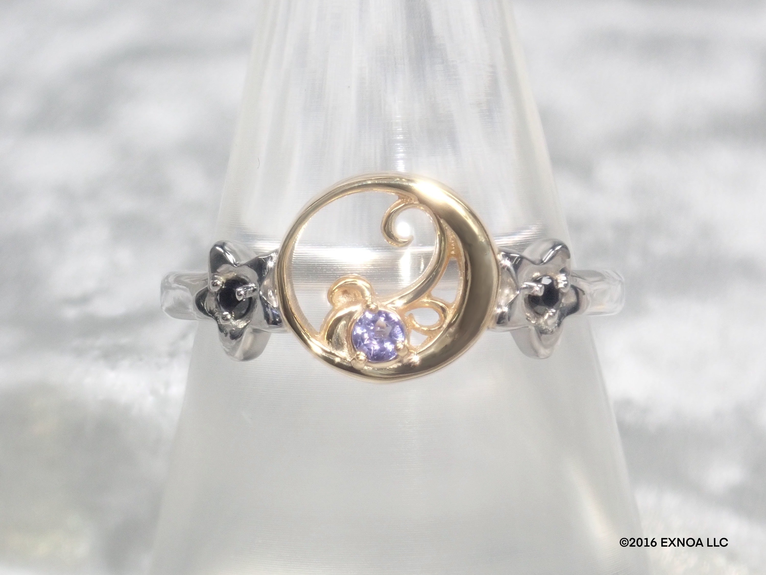 [Sales End on November 15th] "Bungo to Alchemist" x KARATZ Collaboration Jewelry Bungo Ring [Dazai Osamu Model] {Almandine Garnet, Yellow Diamond}