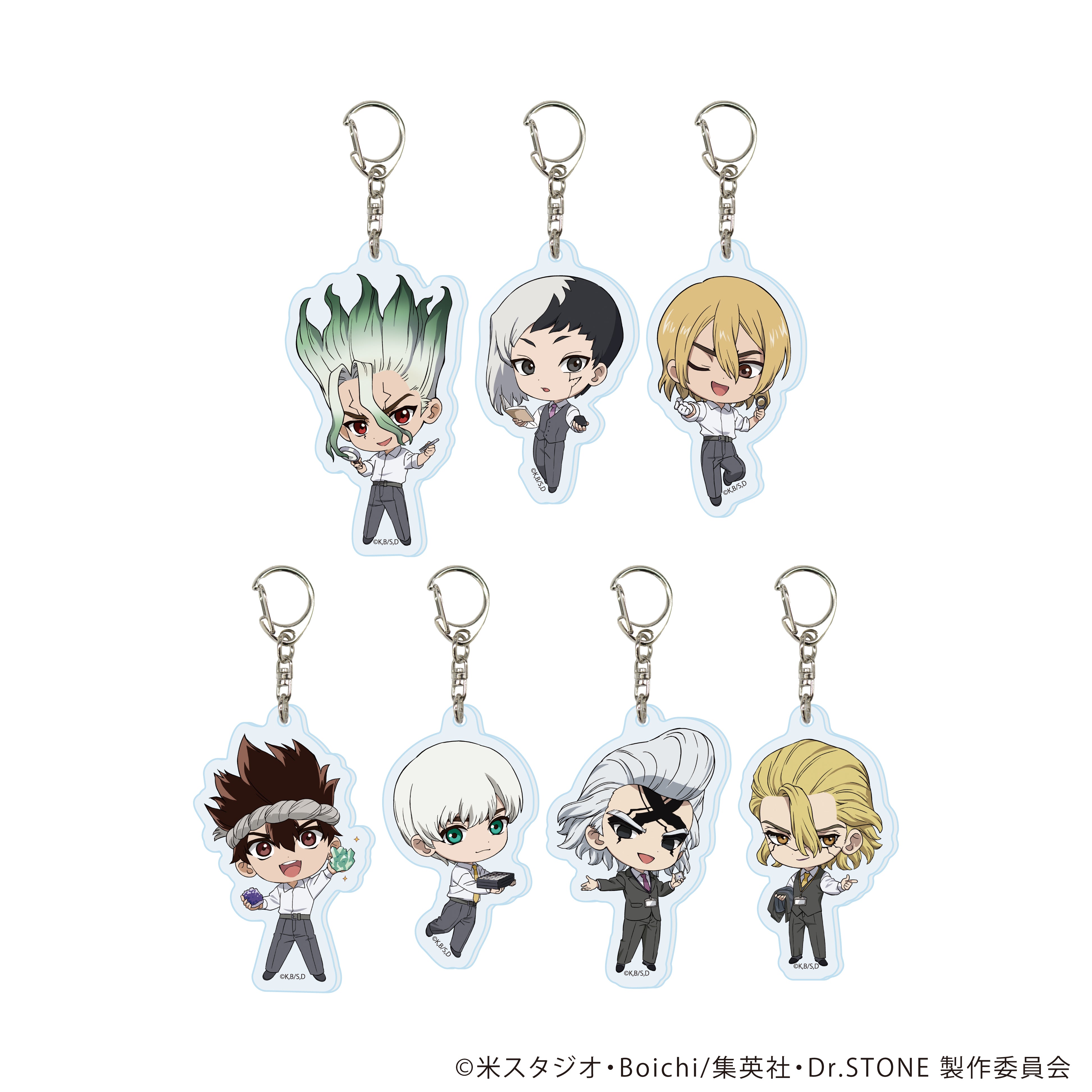 【4/29(水) 22時販売開始】TVアニメ「Dr.STONE」× 宝石専門店KARATZ コラボ　ミニキャラアクリルキーホルダー