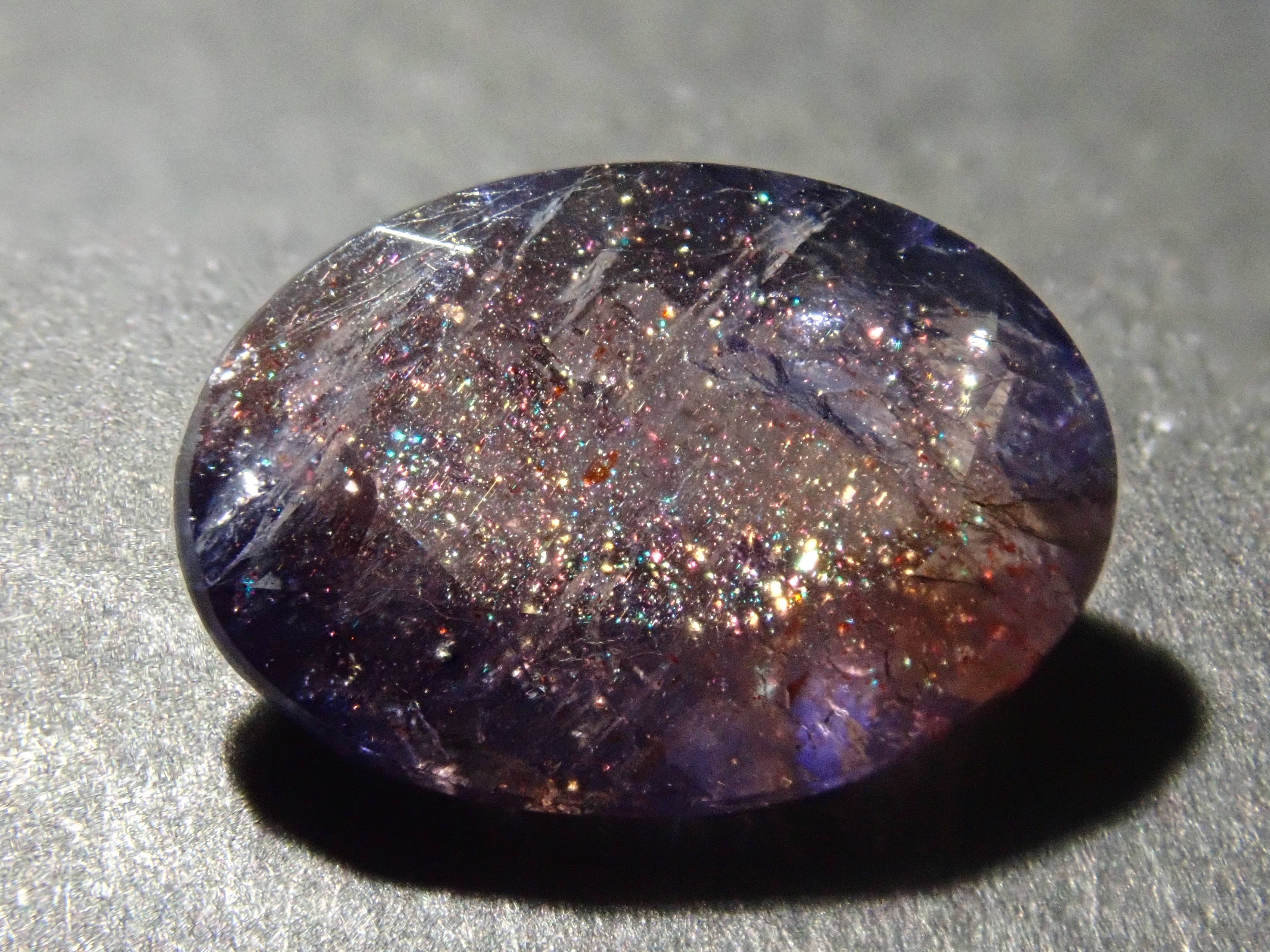 Limited to 2 stones: 1 Indian Bloodshot Iolite Sunstone Loose Stone (Multiple purchase discount available)