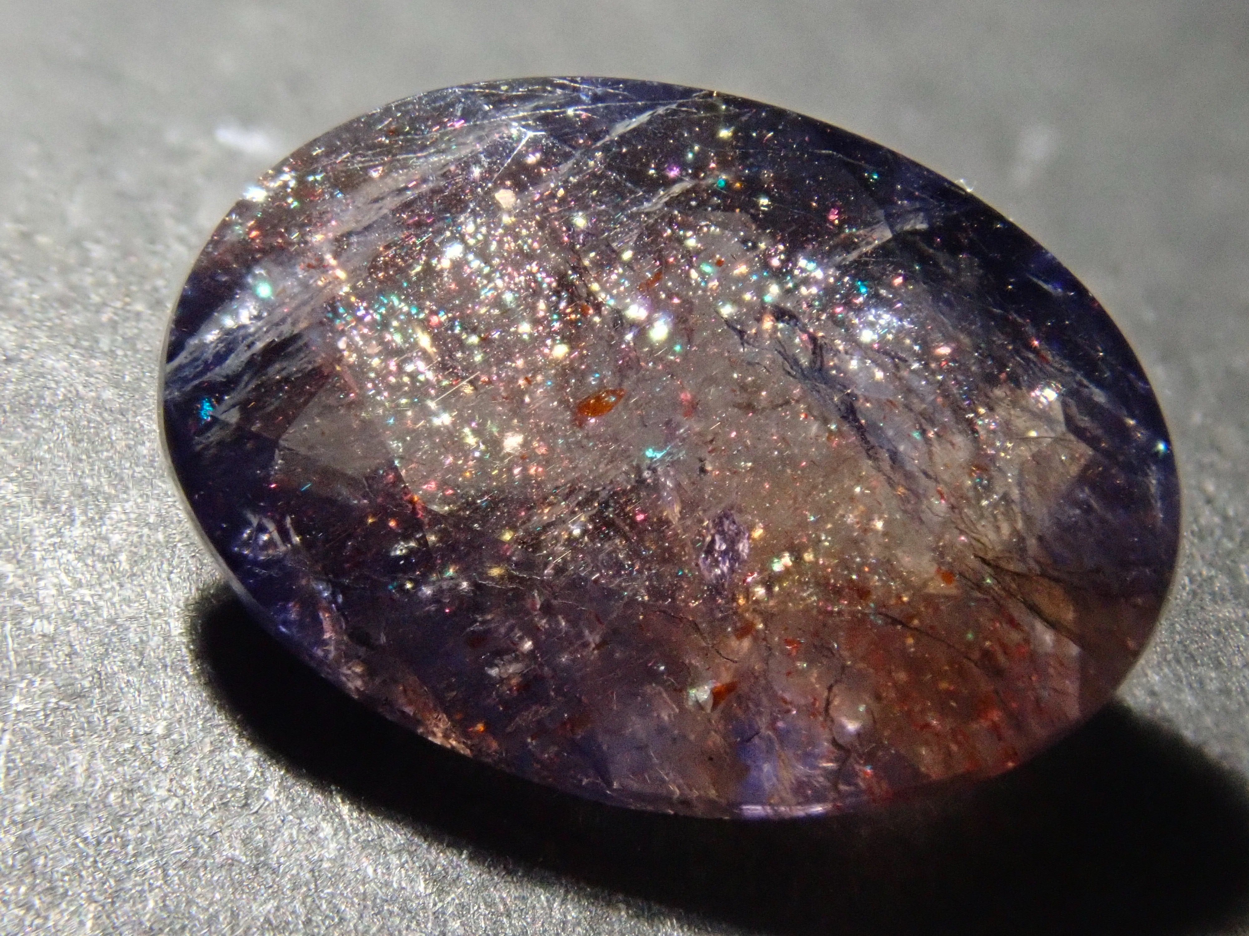 Limited to 2 stones: 1 Indian Bloodshot Iolite Sunstone Loose Stone (Multiple purchase discount available)