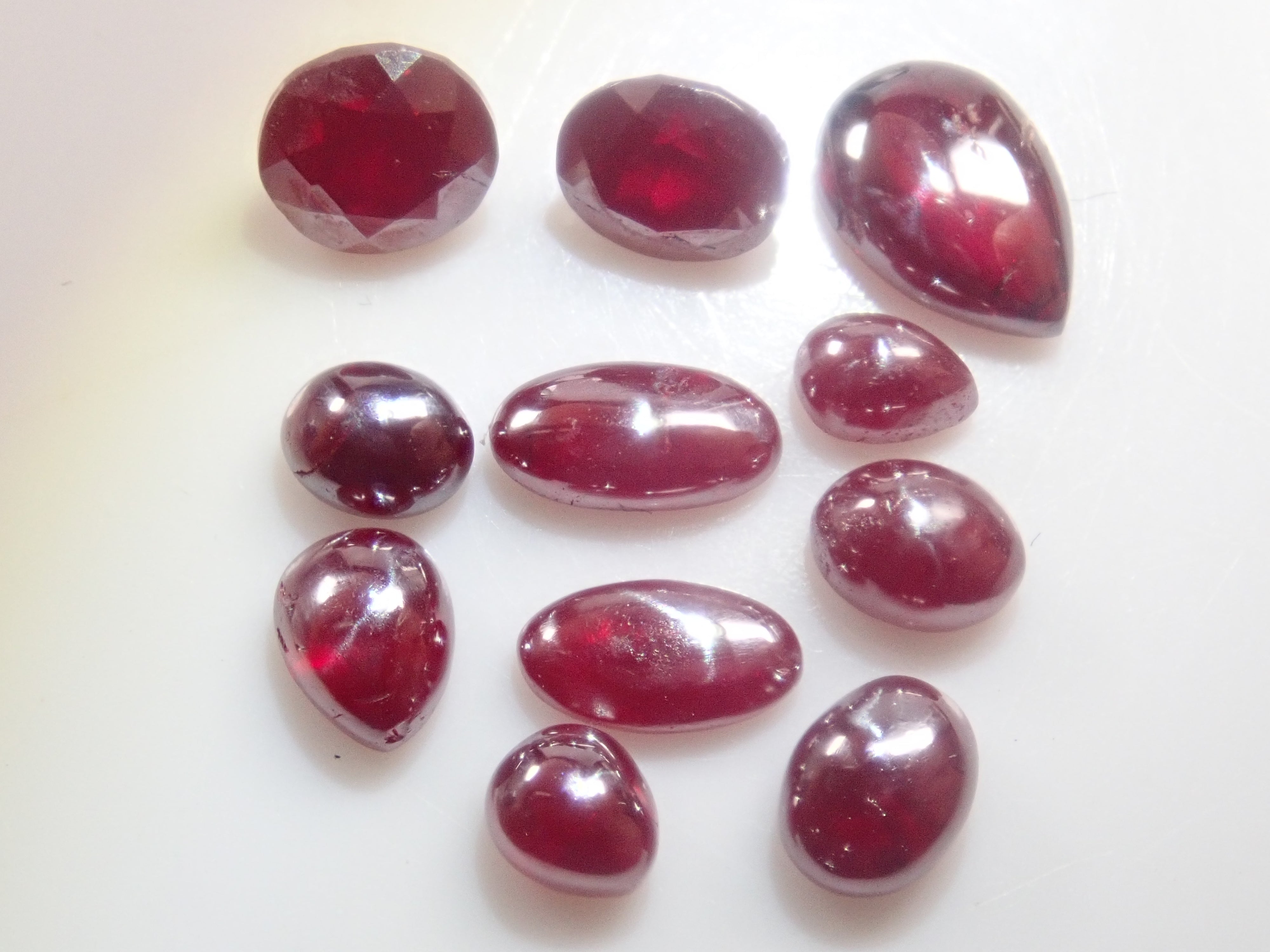 辰砂ガチャ💎ファセットカット2石含む中国産シンシャ・辰砂1石