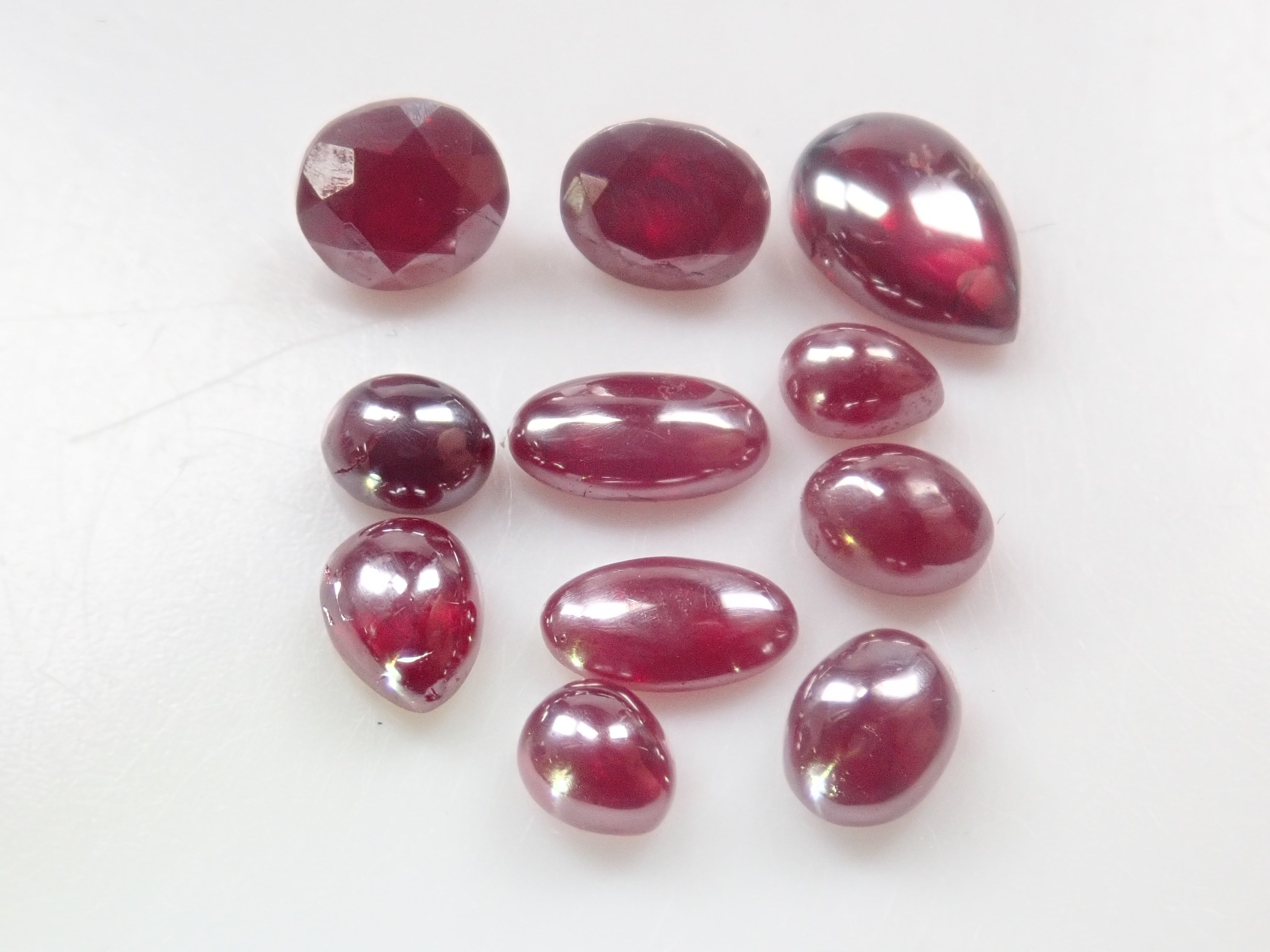 辰砂ガチャ💎ファセットカット2石含む中国産シンシャ・辰砂1石