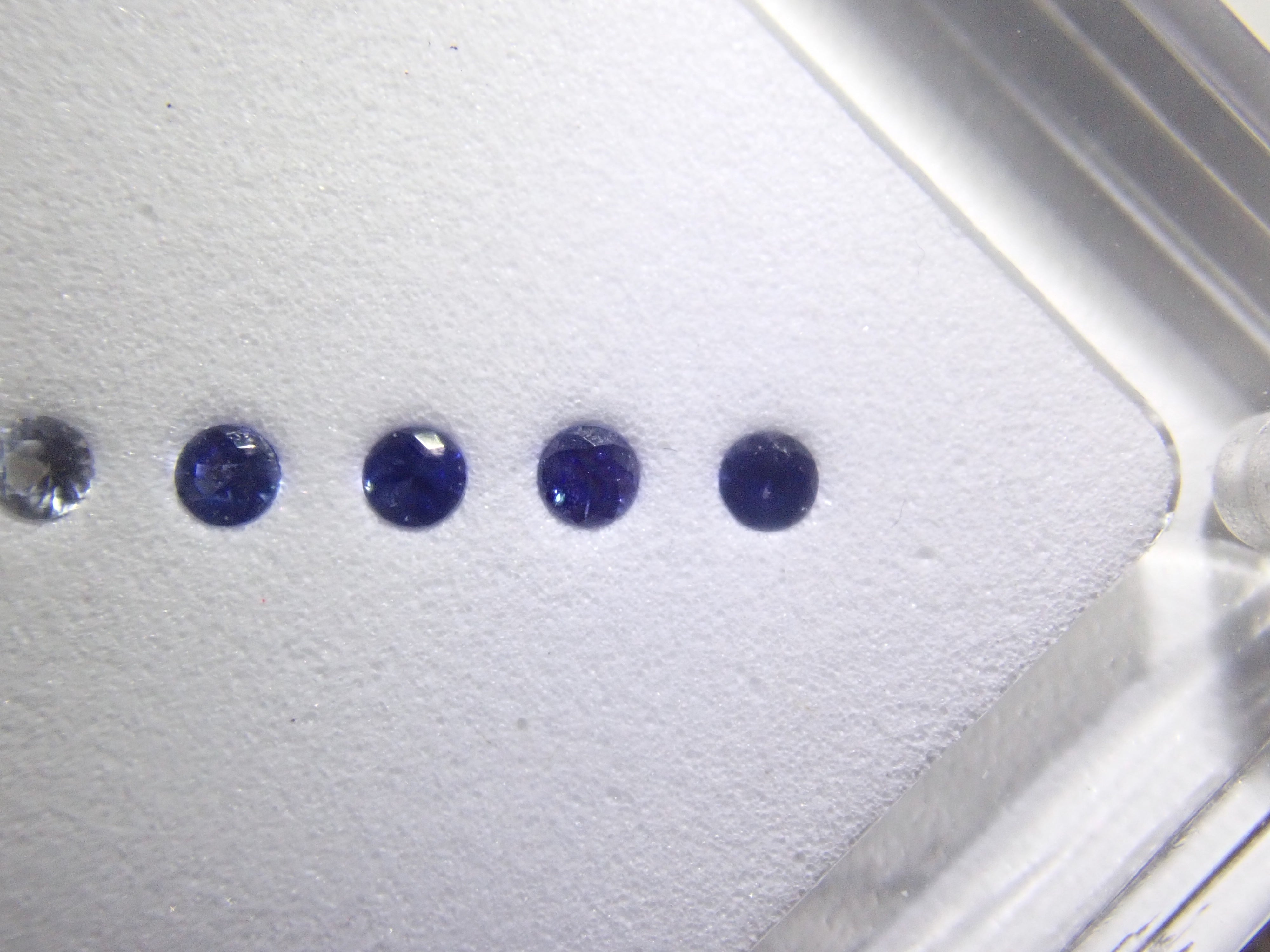 Limited to 1 set: Benitoite Gradient Set of 6 (2.0mm, Round Cut, Top Quality) Loose Stones