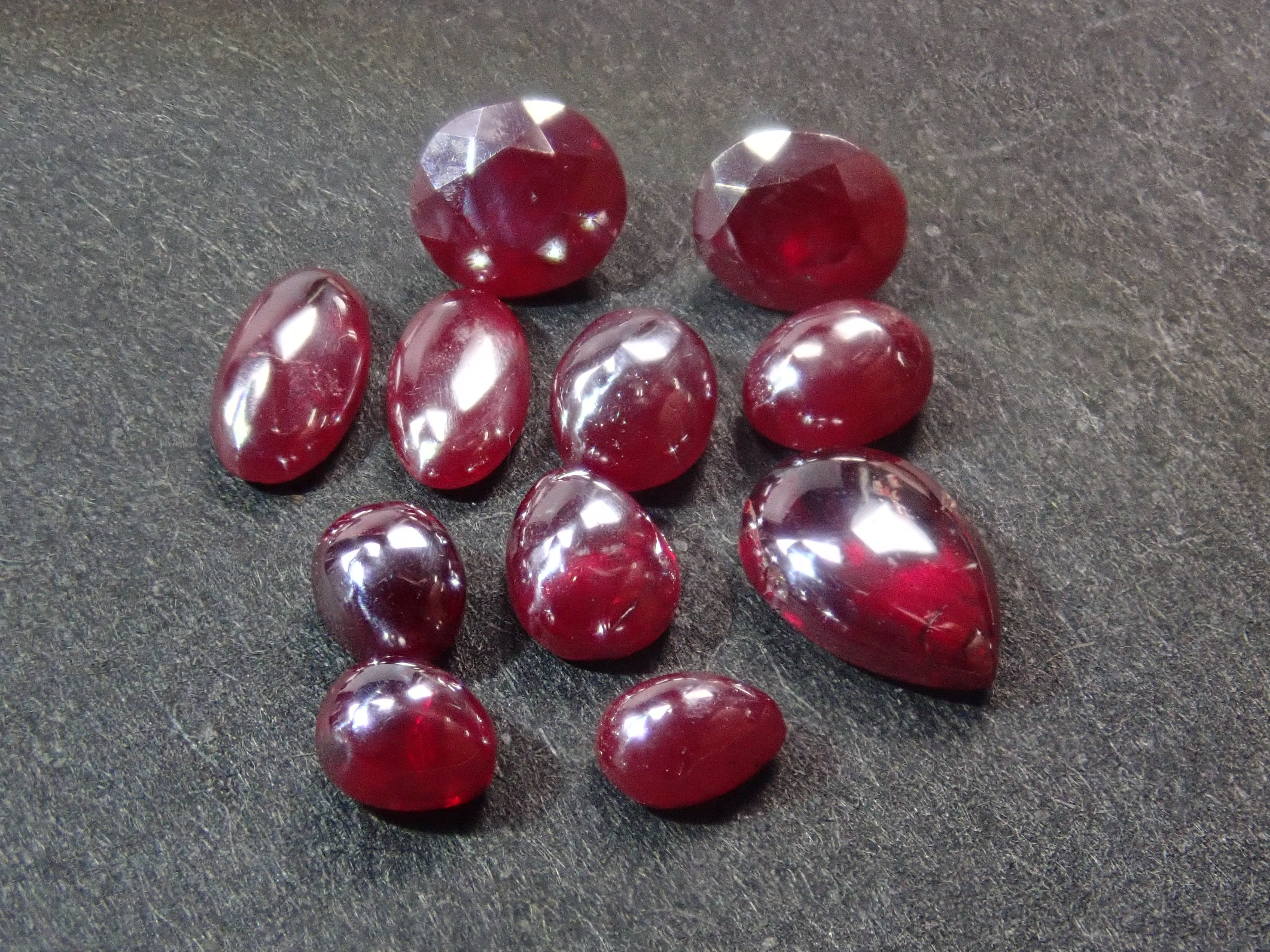 辰砂ガチャ💎ファセットカット2石含む中国産シンシャ・辰砂1石