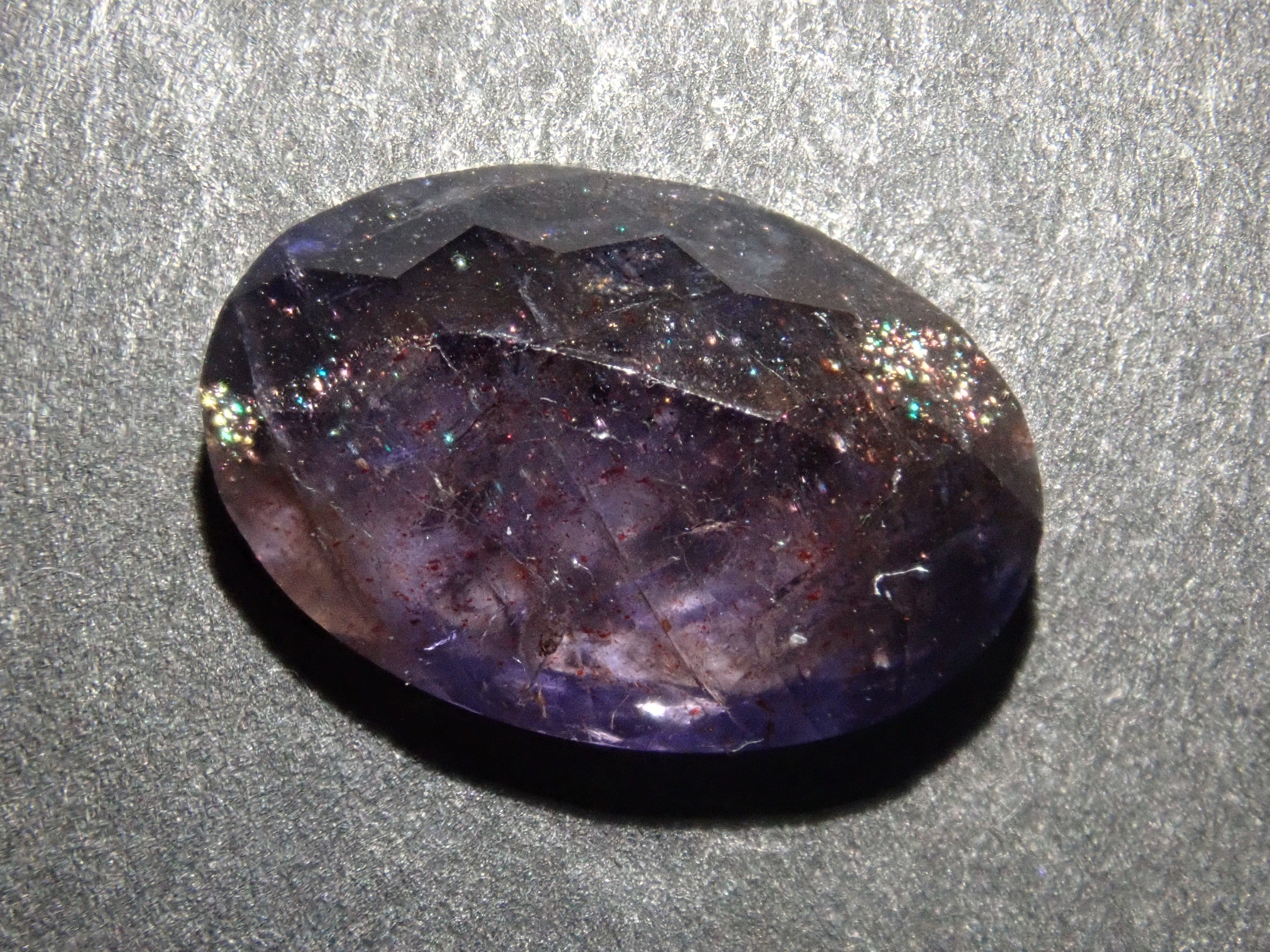 Limited to 2 stones: 1 Indian Bloodshot Iolite Sunstone Loose Stone (Multiple purchase discount available)