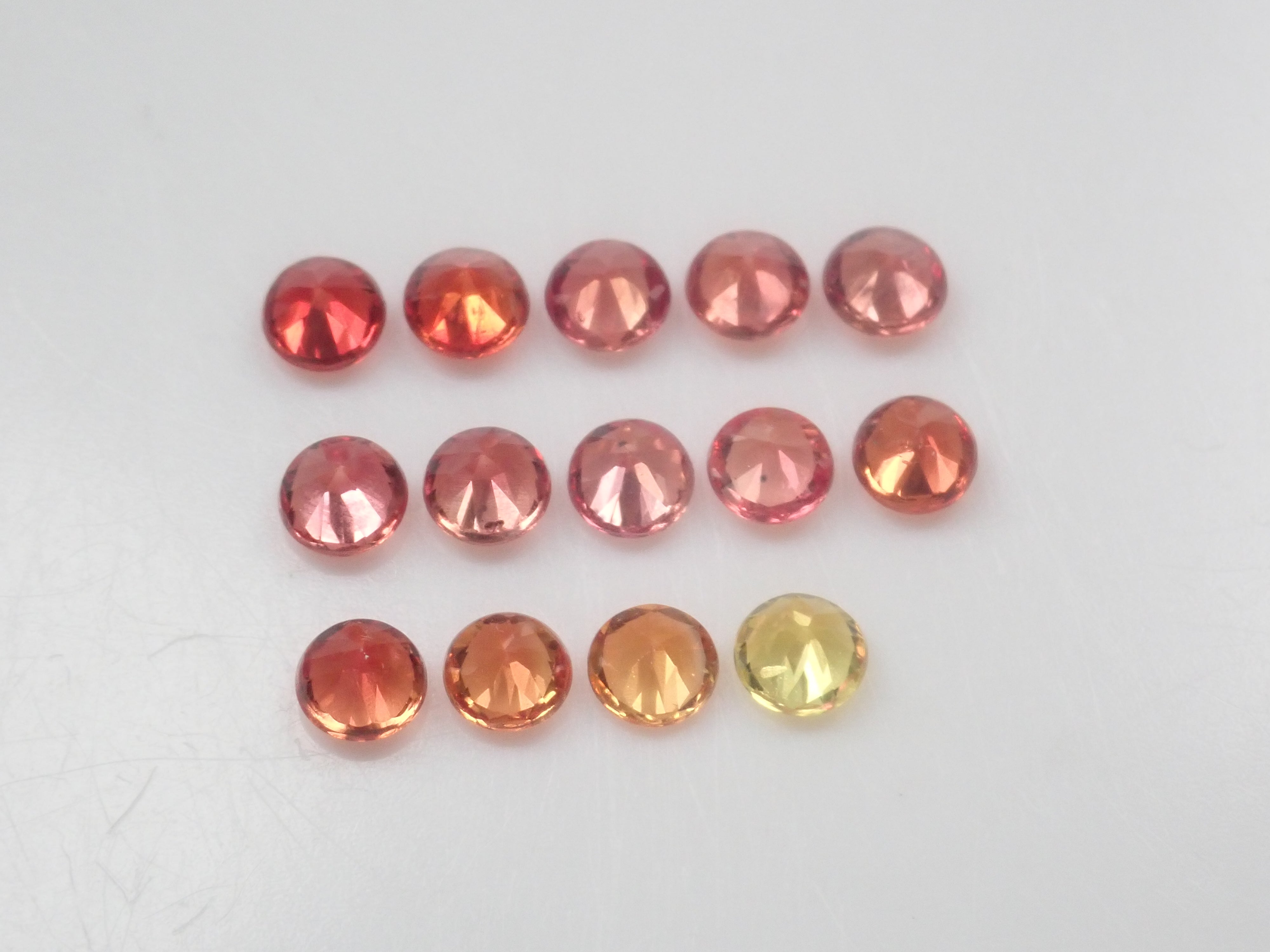 【9/21 22時販売】《限定14石》拡散加熱サファイア（3.5mm,KEN氏カット）1石ルース《複数購入割引有》