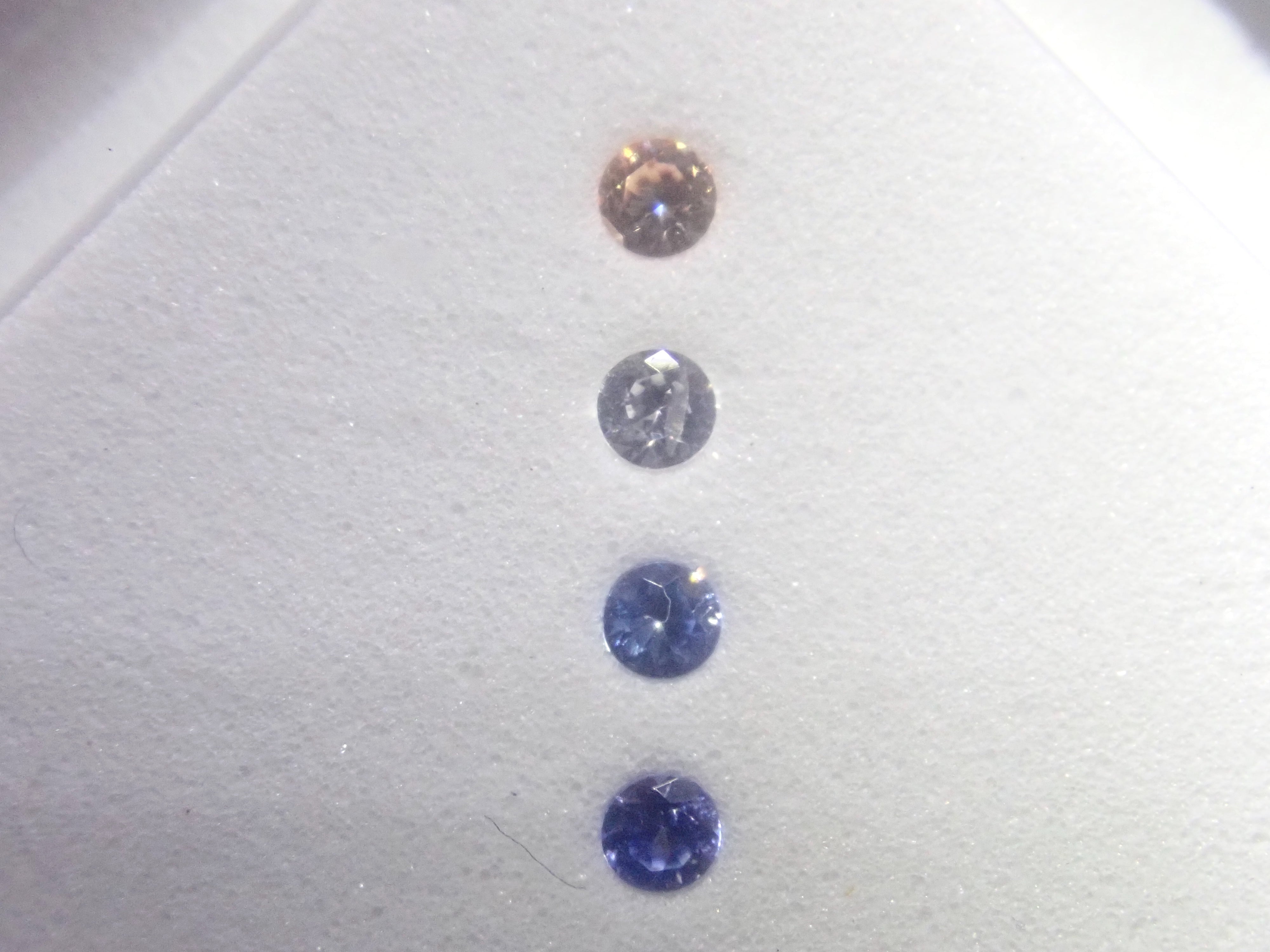Limited to 1 set: Benitoite Gradient Set of 6 (2.0mm, Round Cut, Top Quality) Loose Stones