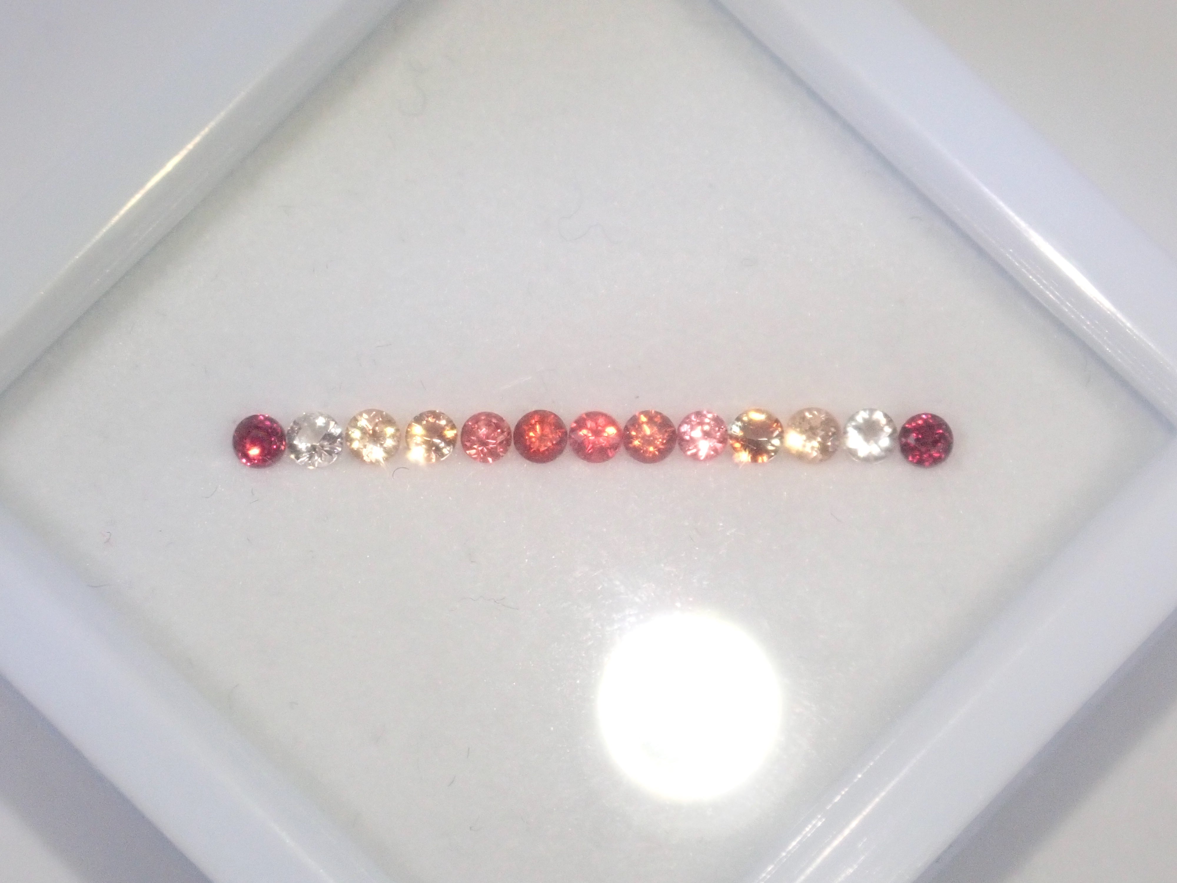 Camellia 13-stone set (Imperial topaz, Oregon sunstone, Andalusite, Padparadscha color sapphire, etc.) Half eternity ring set (2.0mm)