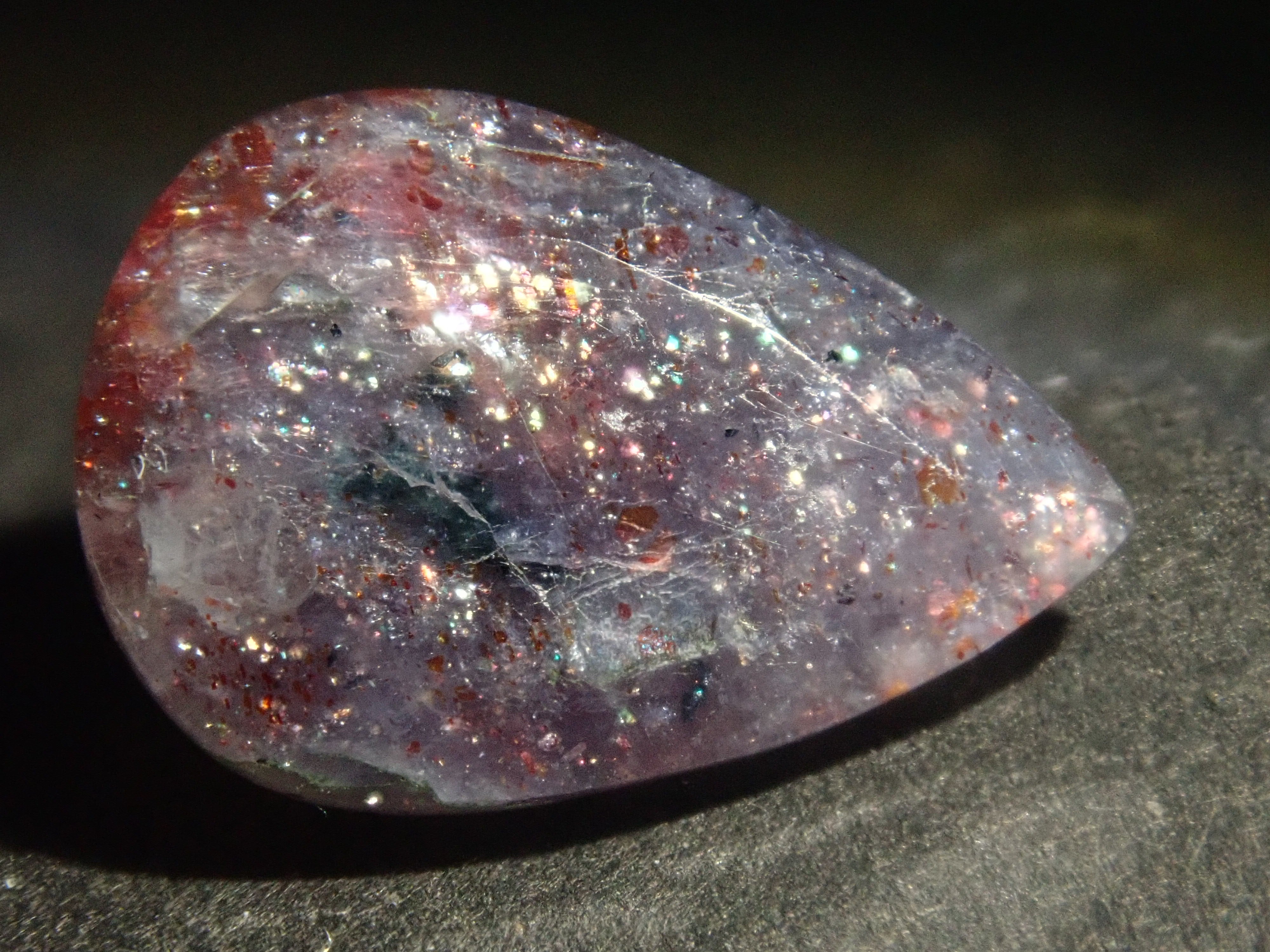 Limited to 2 stones: 1 Indian Bloodshot Iolite Sunstone Loose Stone (Multiple purchase discount available)