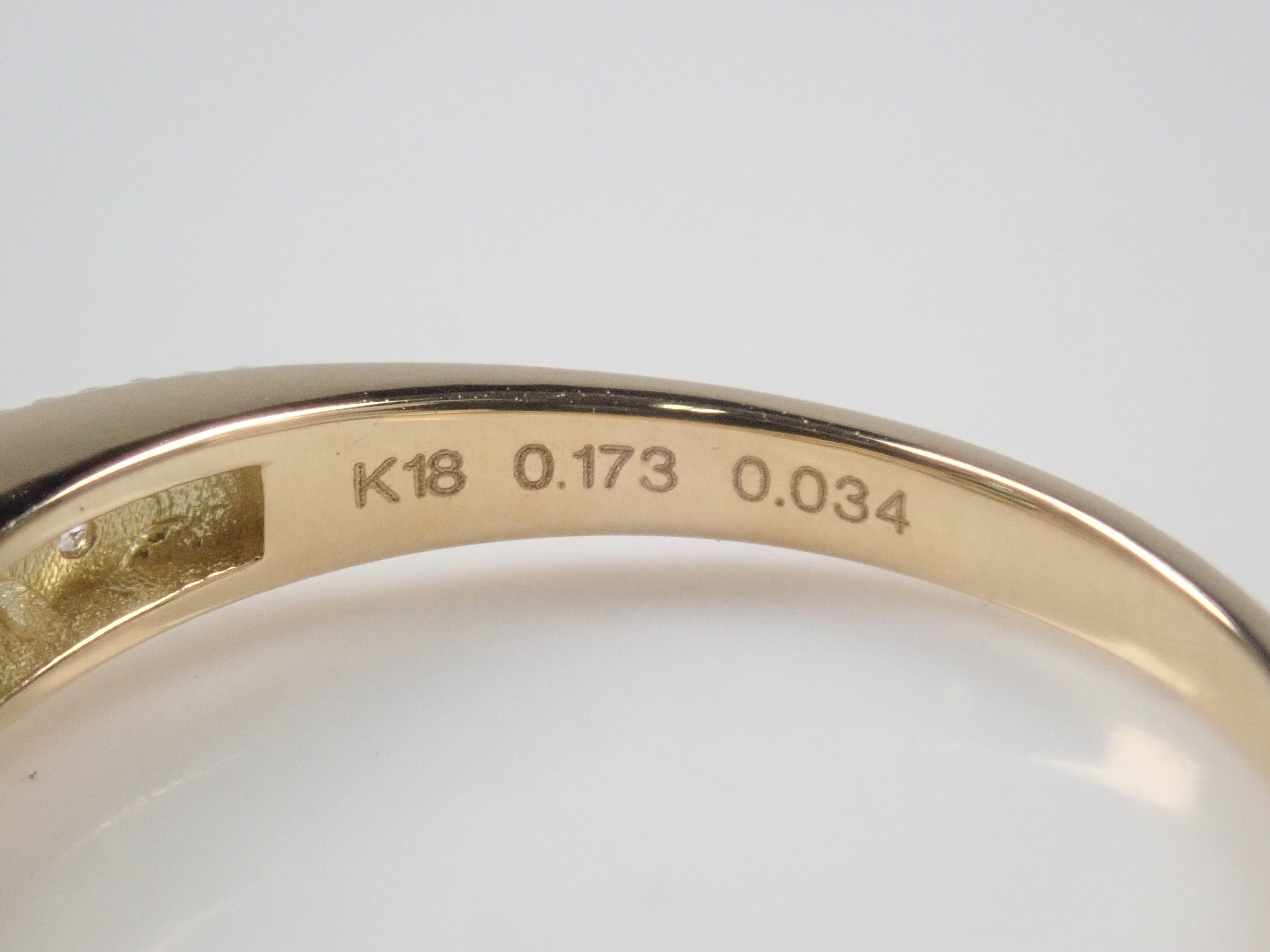 K18YG コロンビア産エメラルド 0.173ct リング