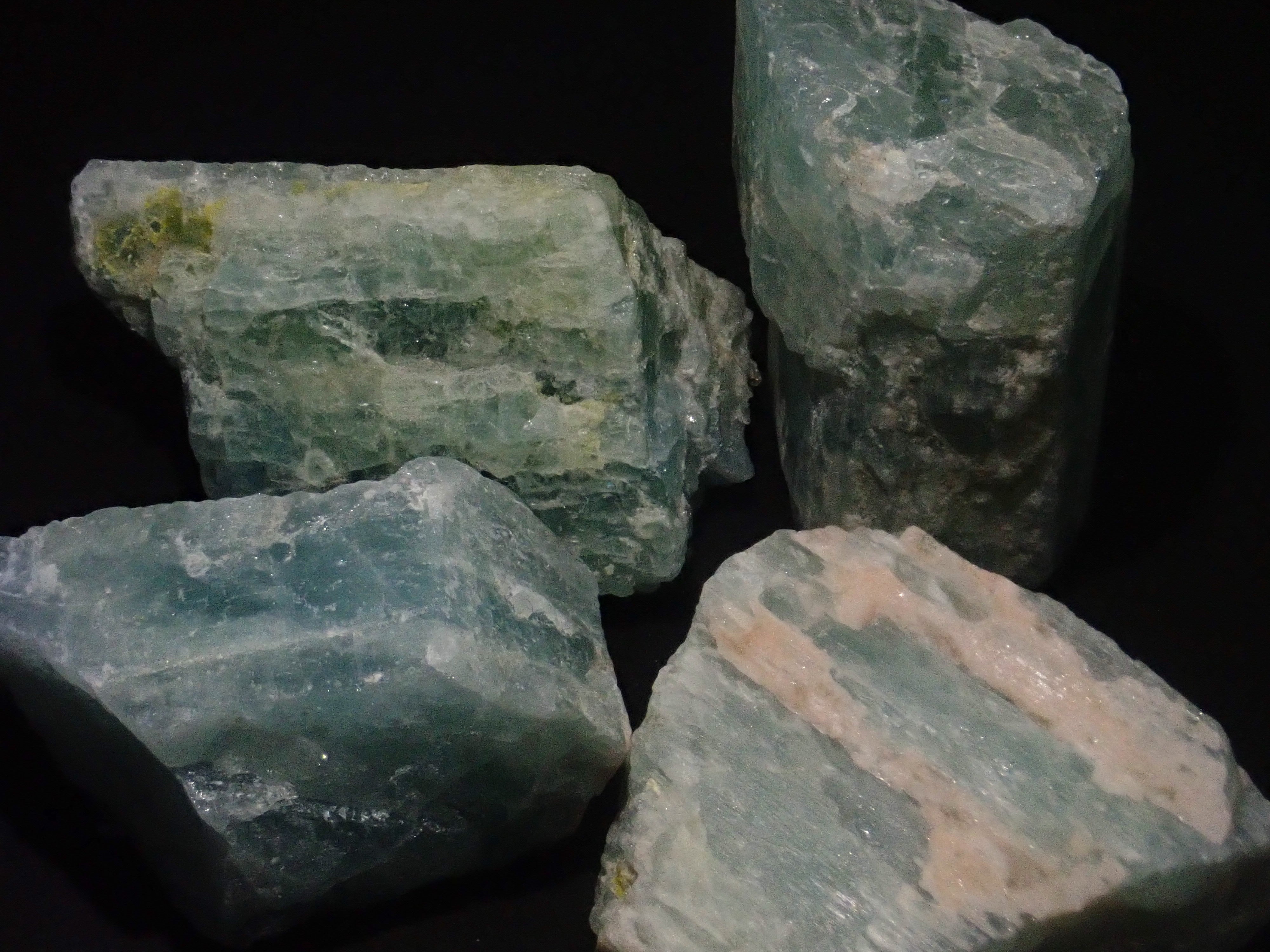 Limited to 15 stones: Mozambique aquamarine rough + 2 loose stones set. Discounts available for multiple purchases.