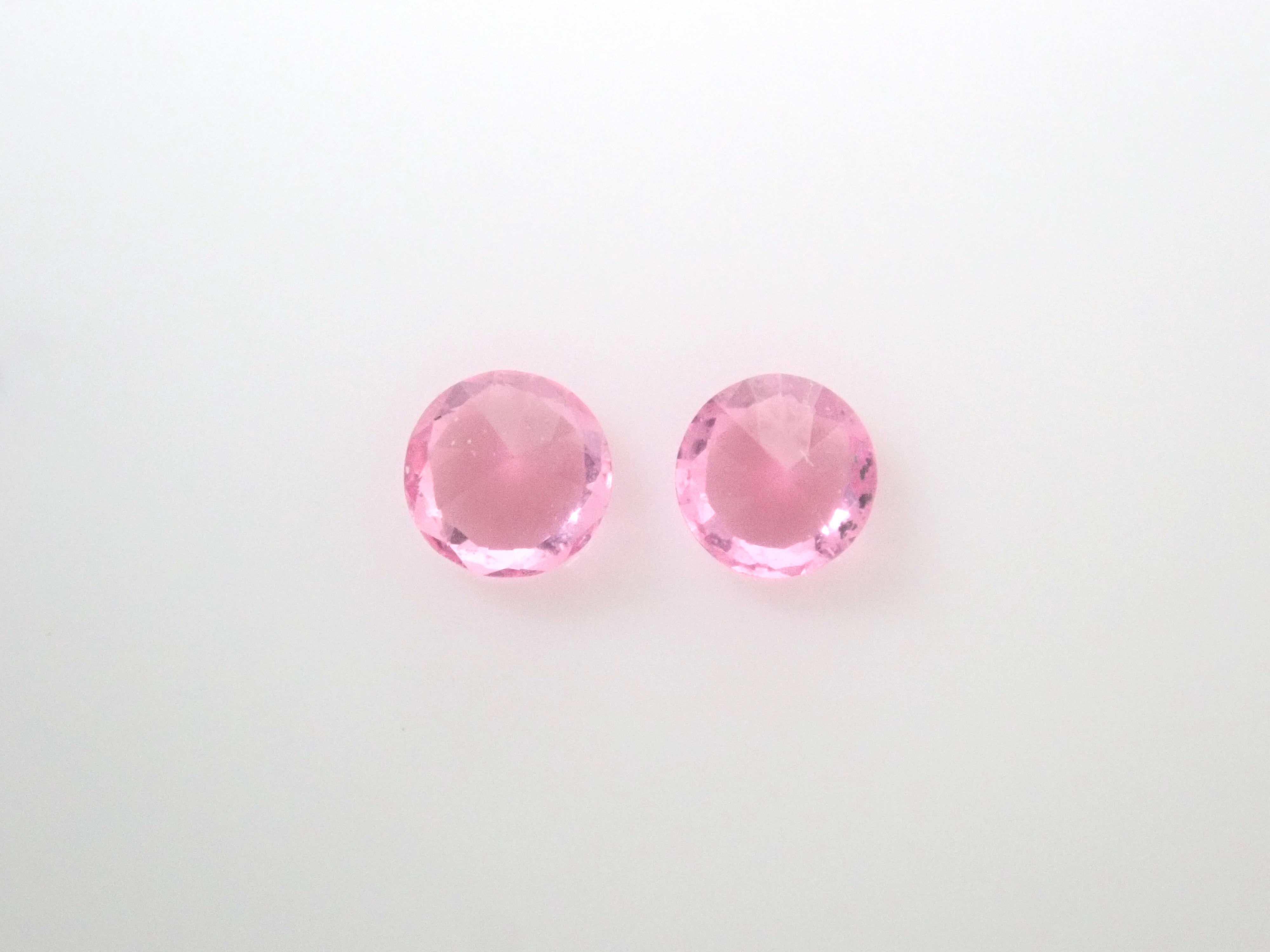 Tanzanian Mahenge Spinel 2-stone loose set (hot pink spinel, 1.8mm) {Multiple purchase discount available}