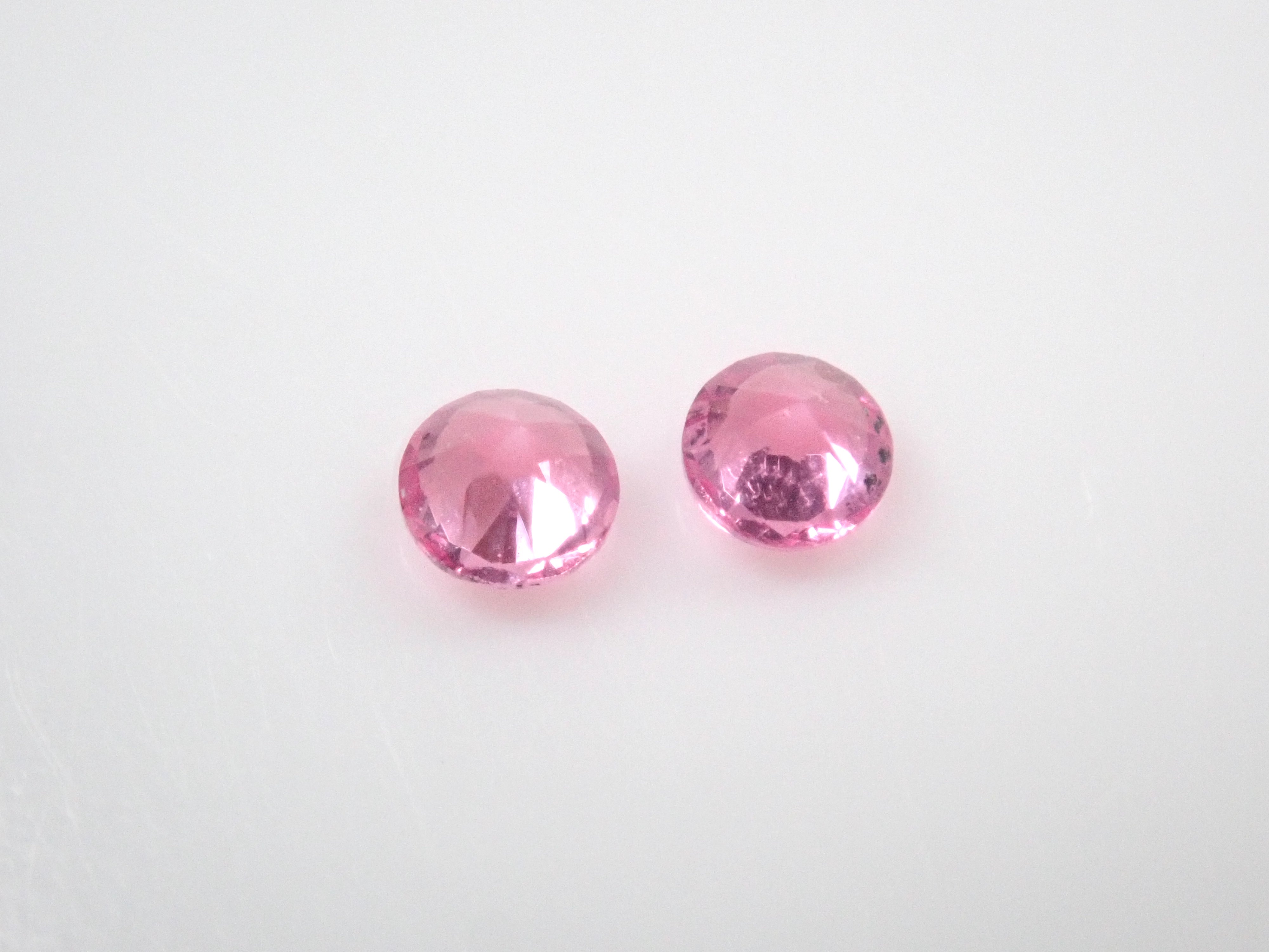 Tanzanian Mahenge Spinel 2-stone loose set (hot pink spinel, 1.8mm) {Multiple purchase discount available}