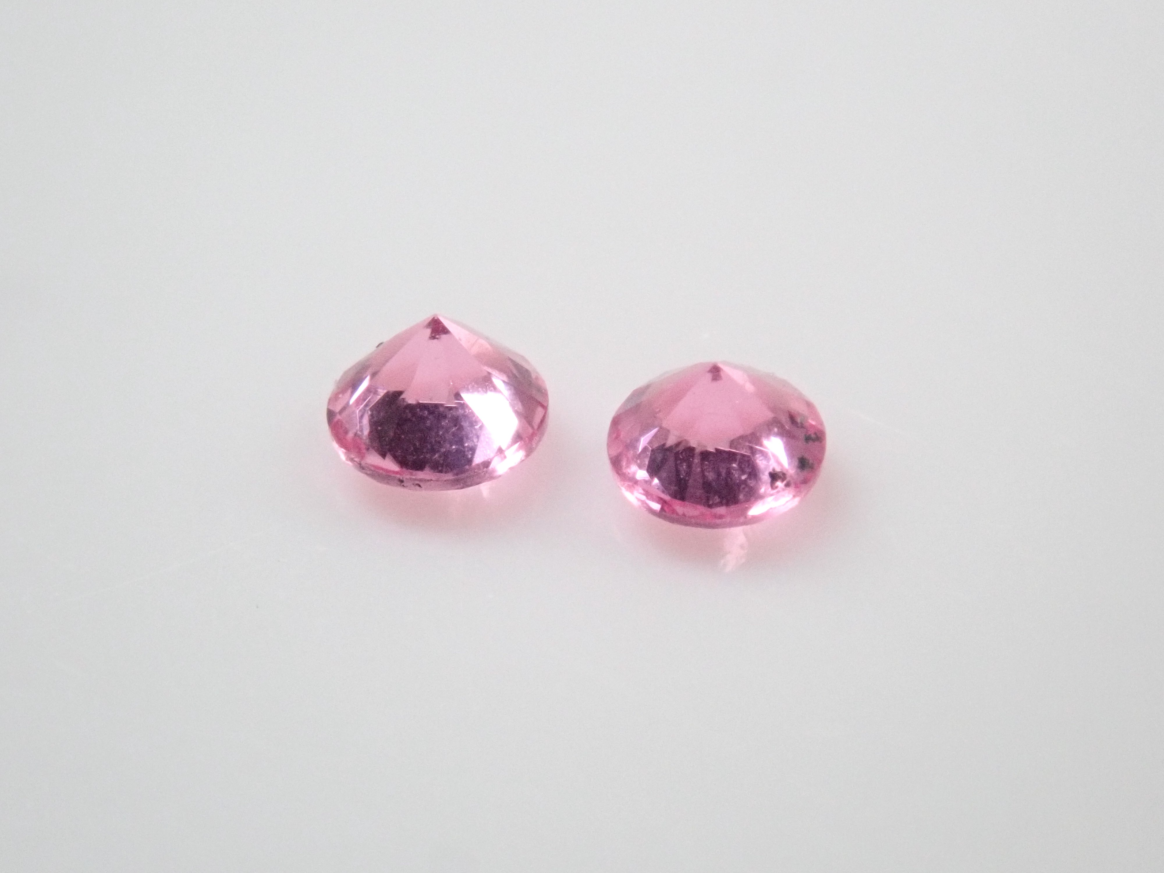 Tanzanian Mahenge Spinel 2-stone loose set (hot pink spinel, 1.8mm) {Multiple purchase discount available}