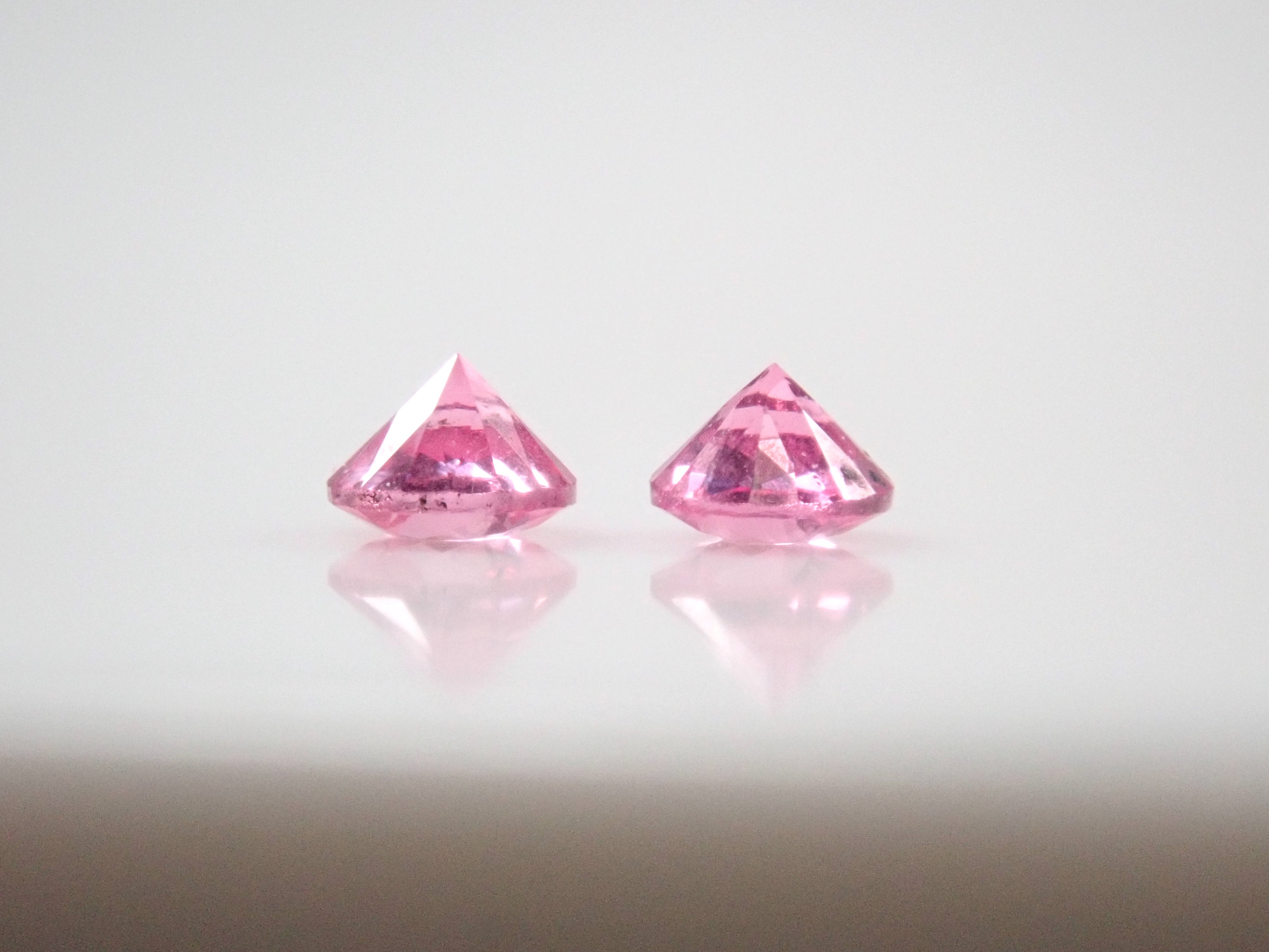 Tanzanian Mahenge Spinel 2-stone loose set (hot pink spinel, 1.8mm) {Multiple purchase discount available}