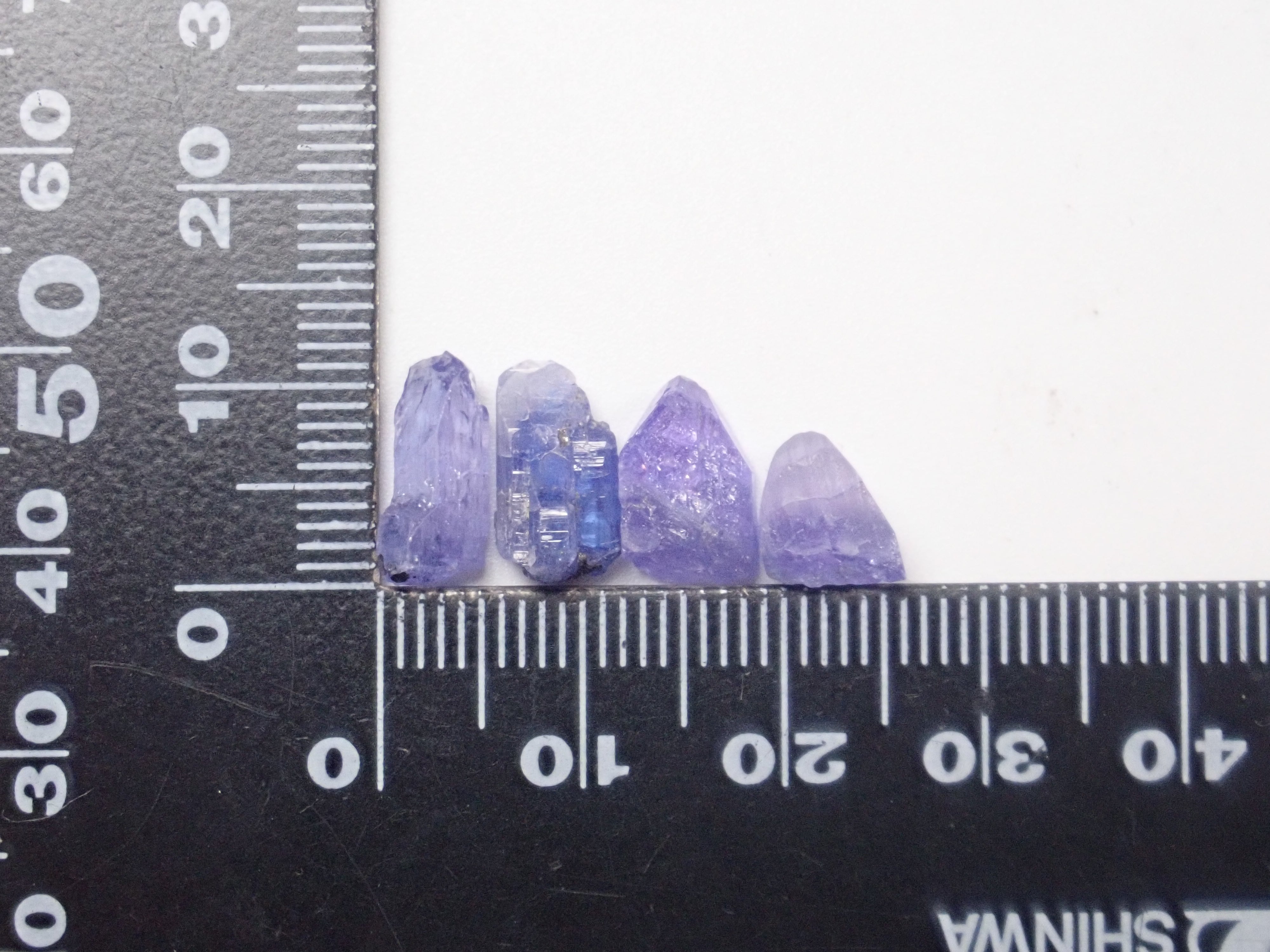 Limited to 11 stones: Set of 2 Tanzanite rough stones and loose stones from Tanzania: Discounts for multiple purchases