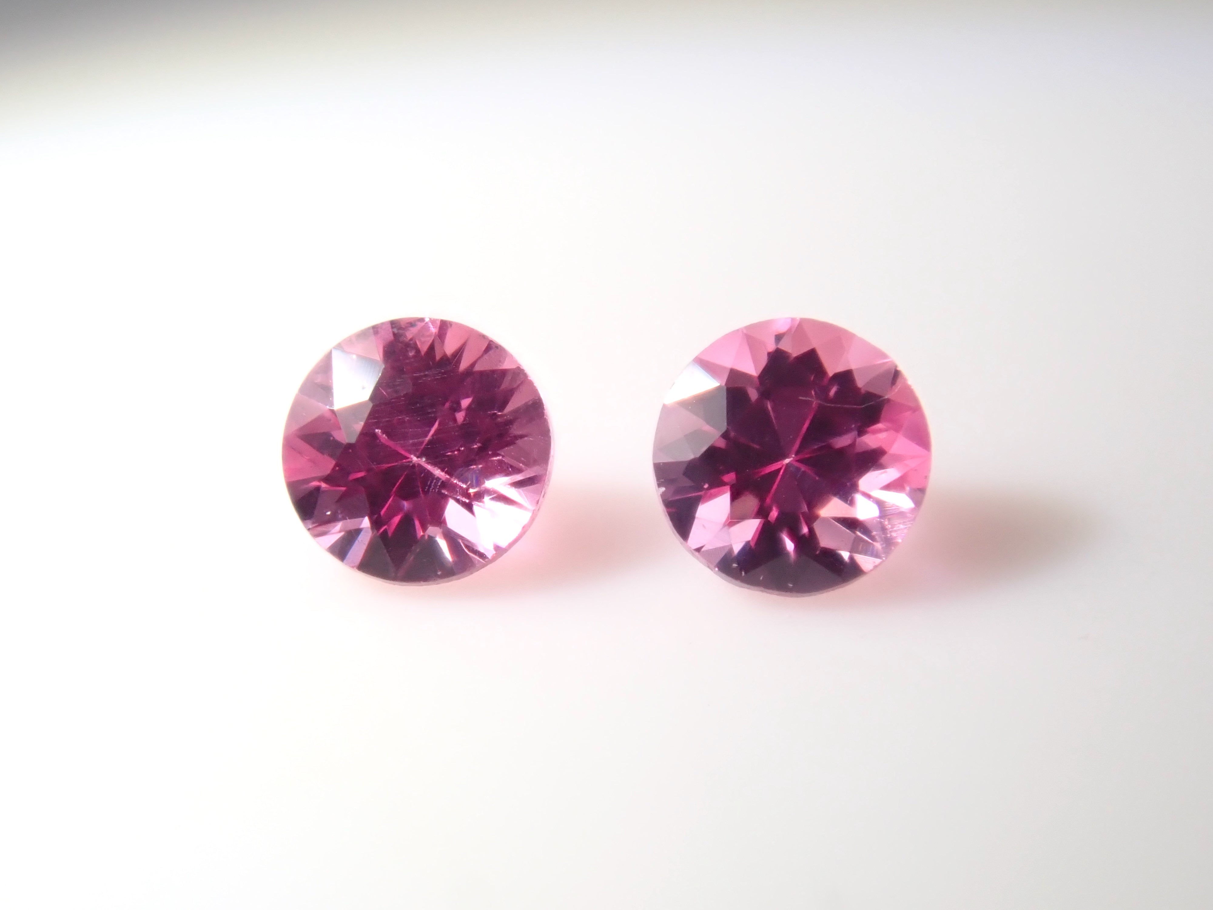 Tanzanian Mahenge Spinel 2-stone loose set (hot pink spinel, 1.8mm) {Multiple purchase discount available}