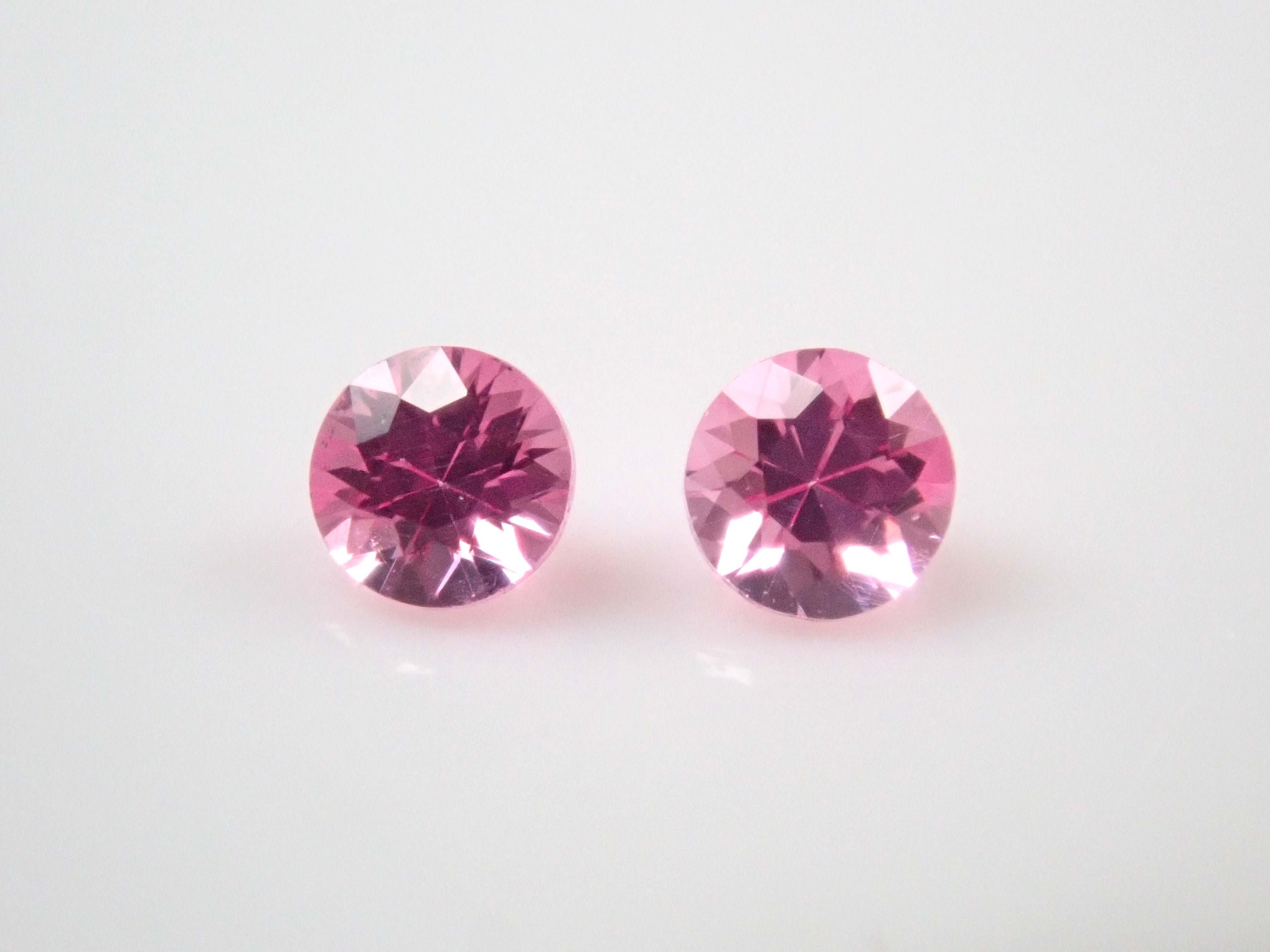 Tanzanian Mahenge Spinel 2-stone loose set (hot pink spinel, 1.8mm) {Multiple purchase discount available}