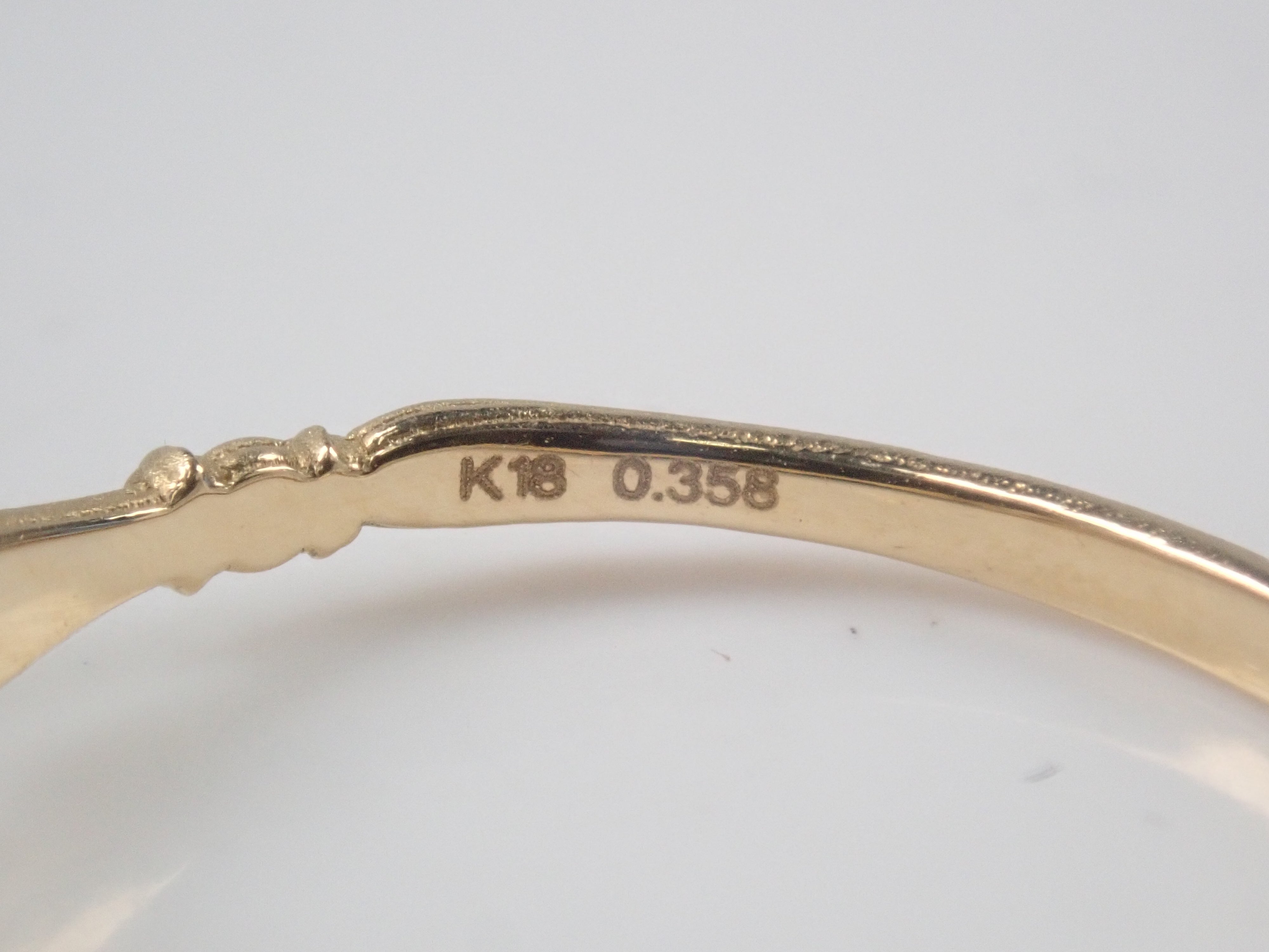 K18YG ウォーターオパール（ファセットカット） 0.358ct リング