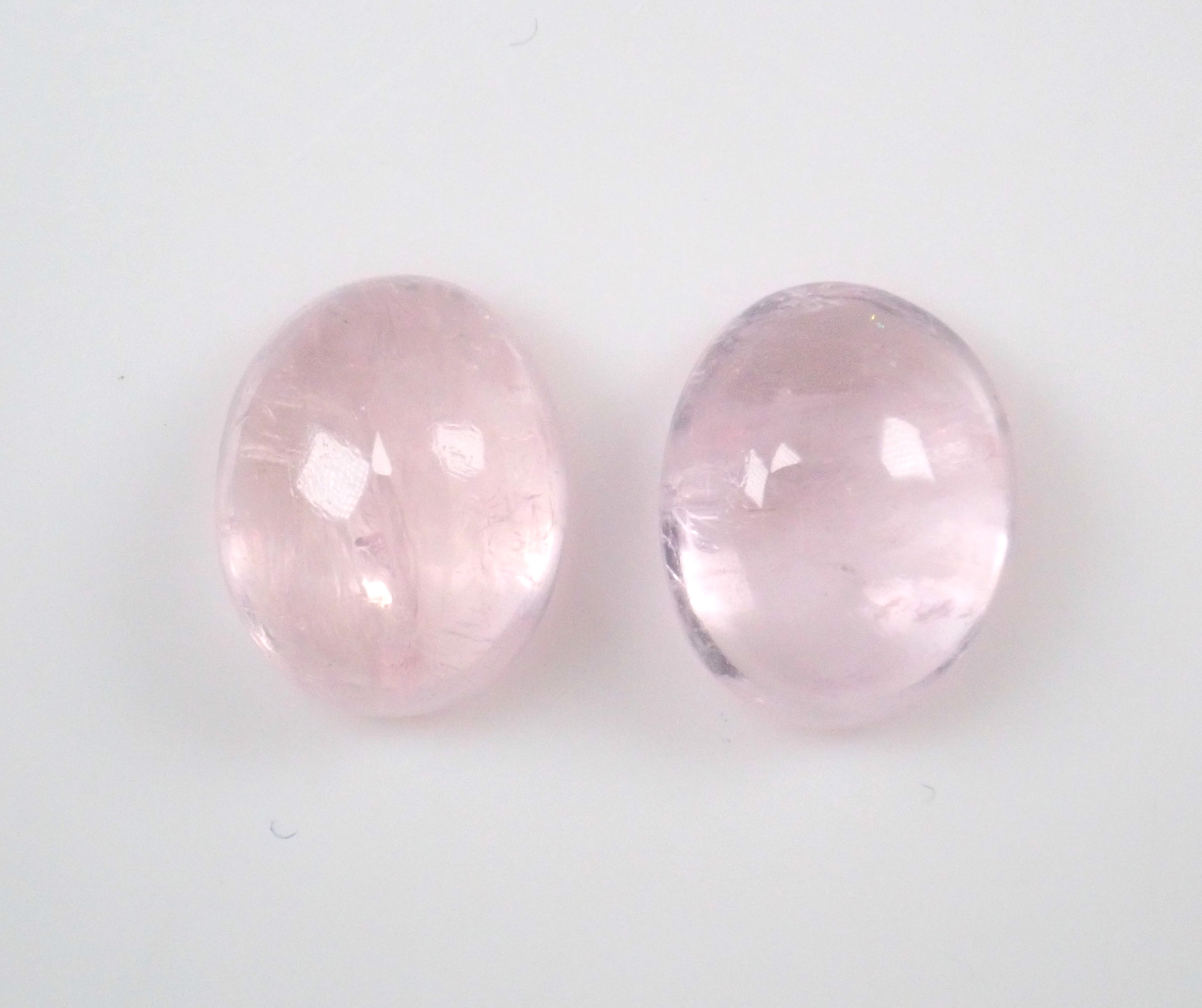 Limited to 2 stones: 1 loose Morganite stone from Mozambique (cabochon cut, April birthstone) Multiple purchase discounts available