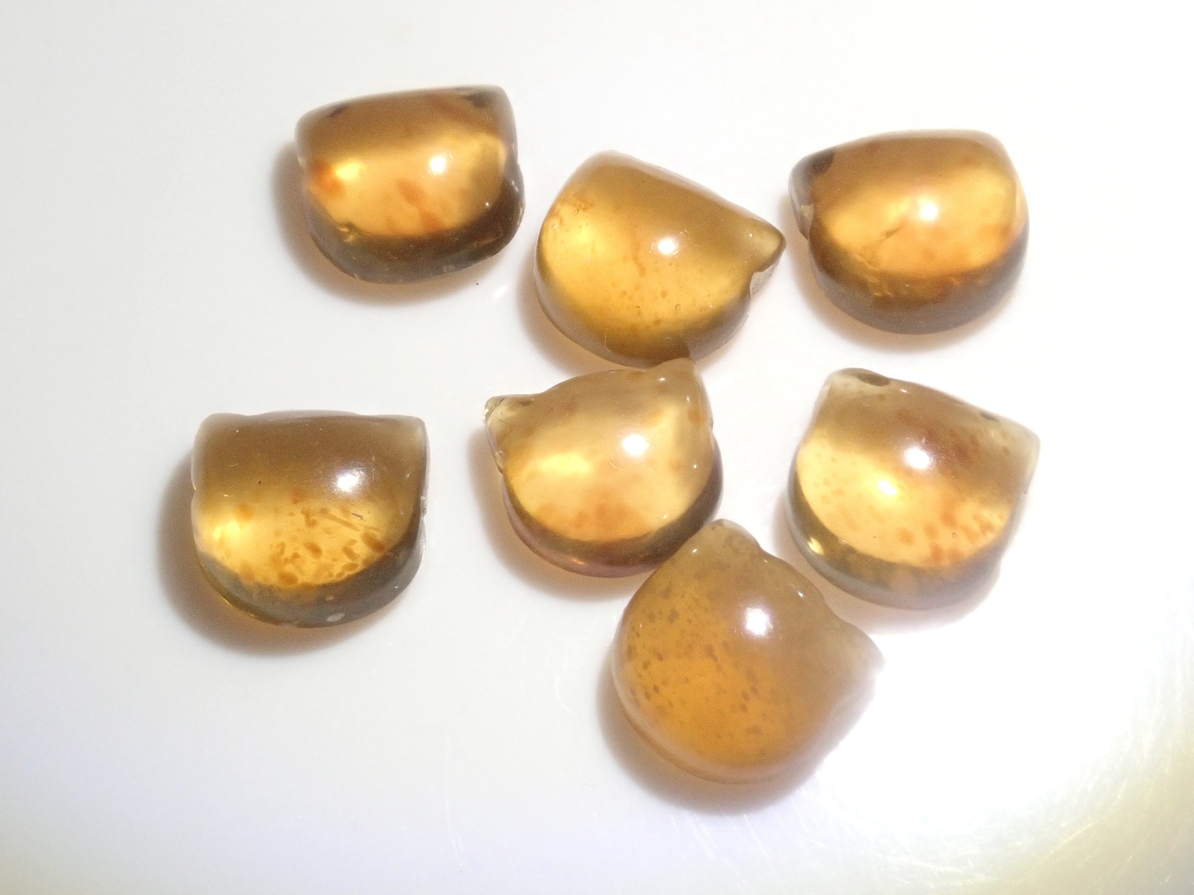 [Only one stone left] Amber cat cut 1 stone loose (Amber, 8mm) [Multiple purchase discount available]