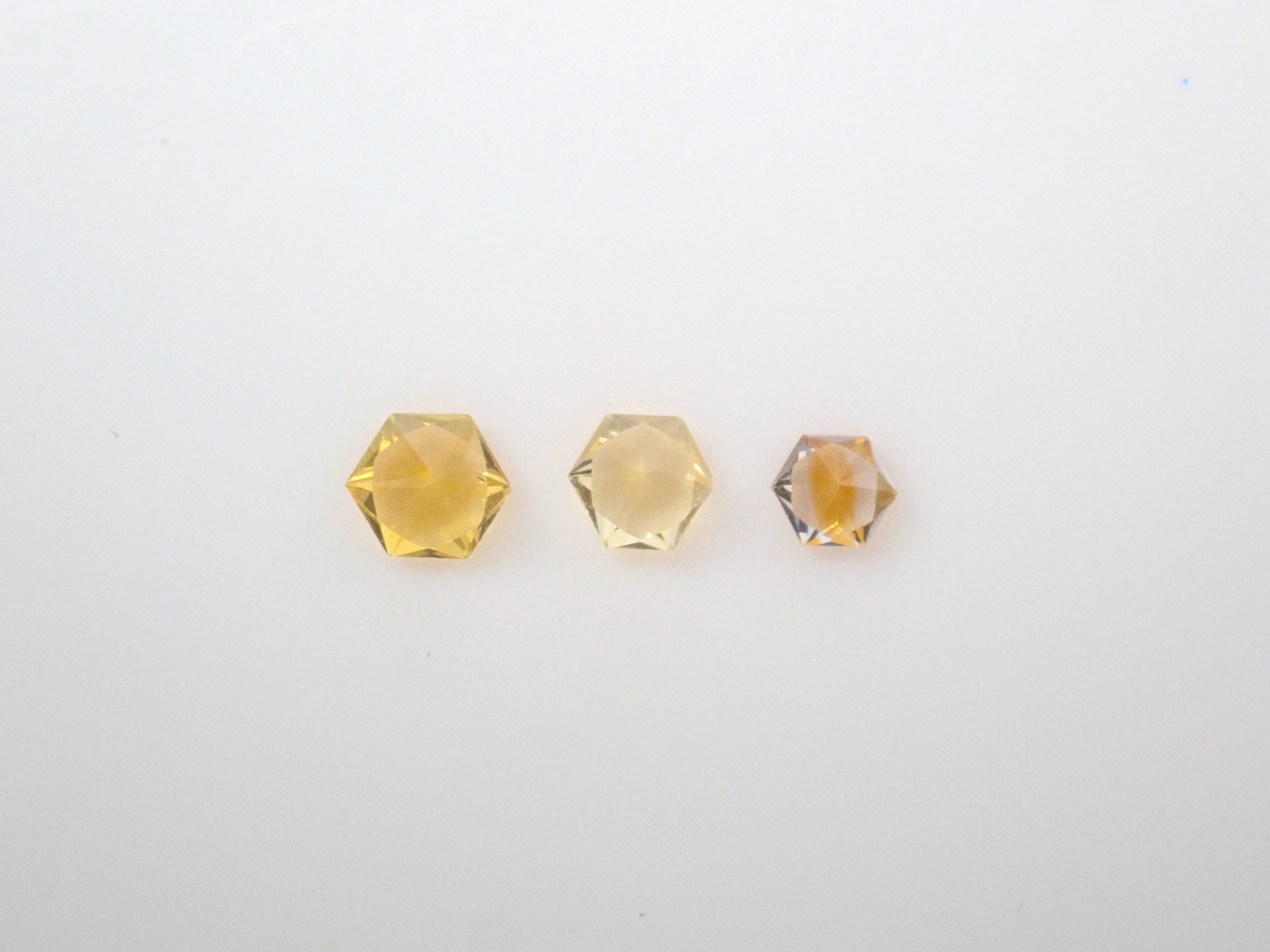 Sri Lankan Yellow Sapphire 3-Stone Set (Hexagonal Cut) Loose Stones {Multiple Purchase Discounts Available}