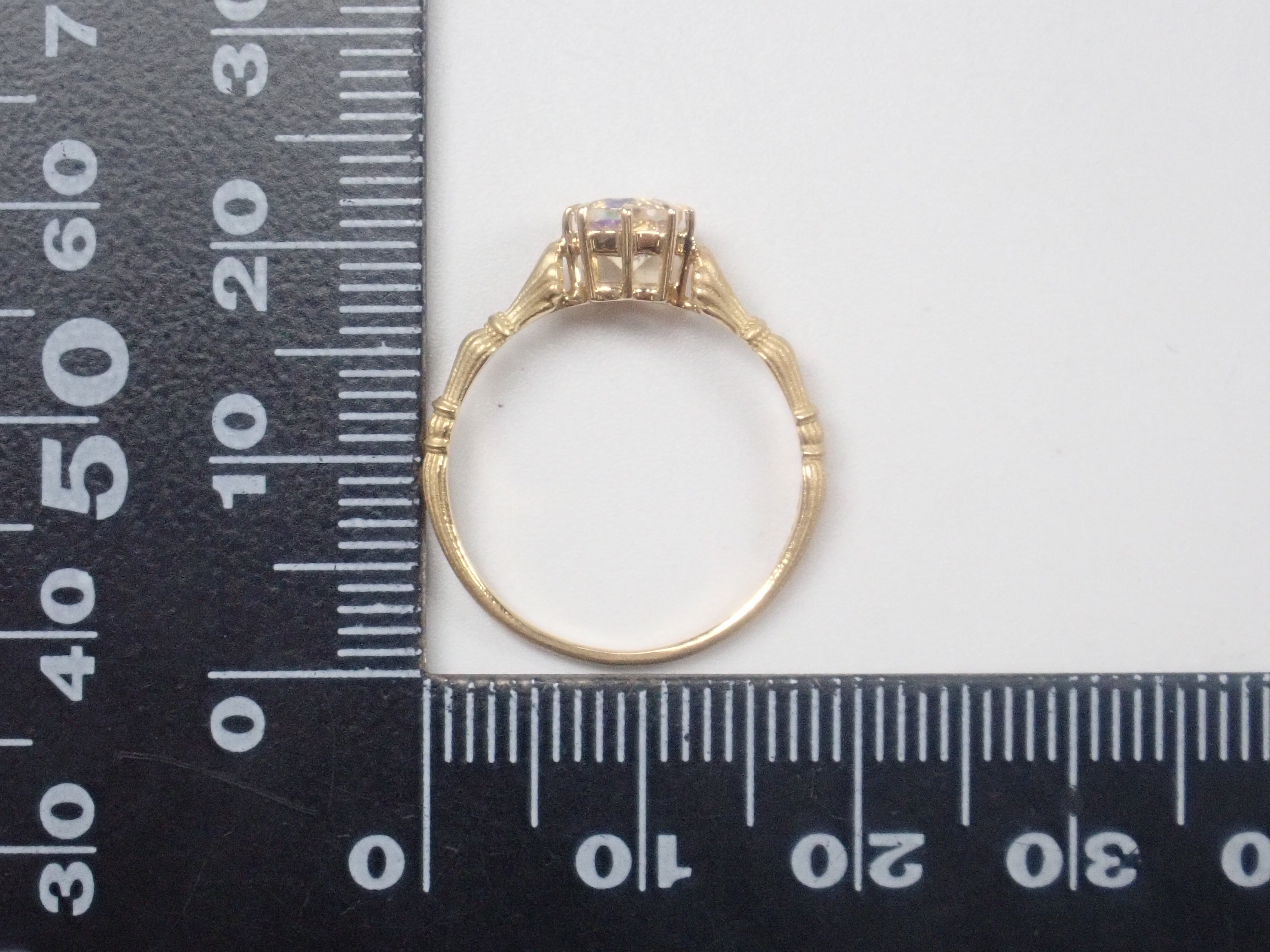 K18YG ウォーターオパール（ファセットカット） 0.358ct リング