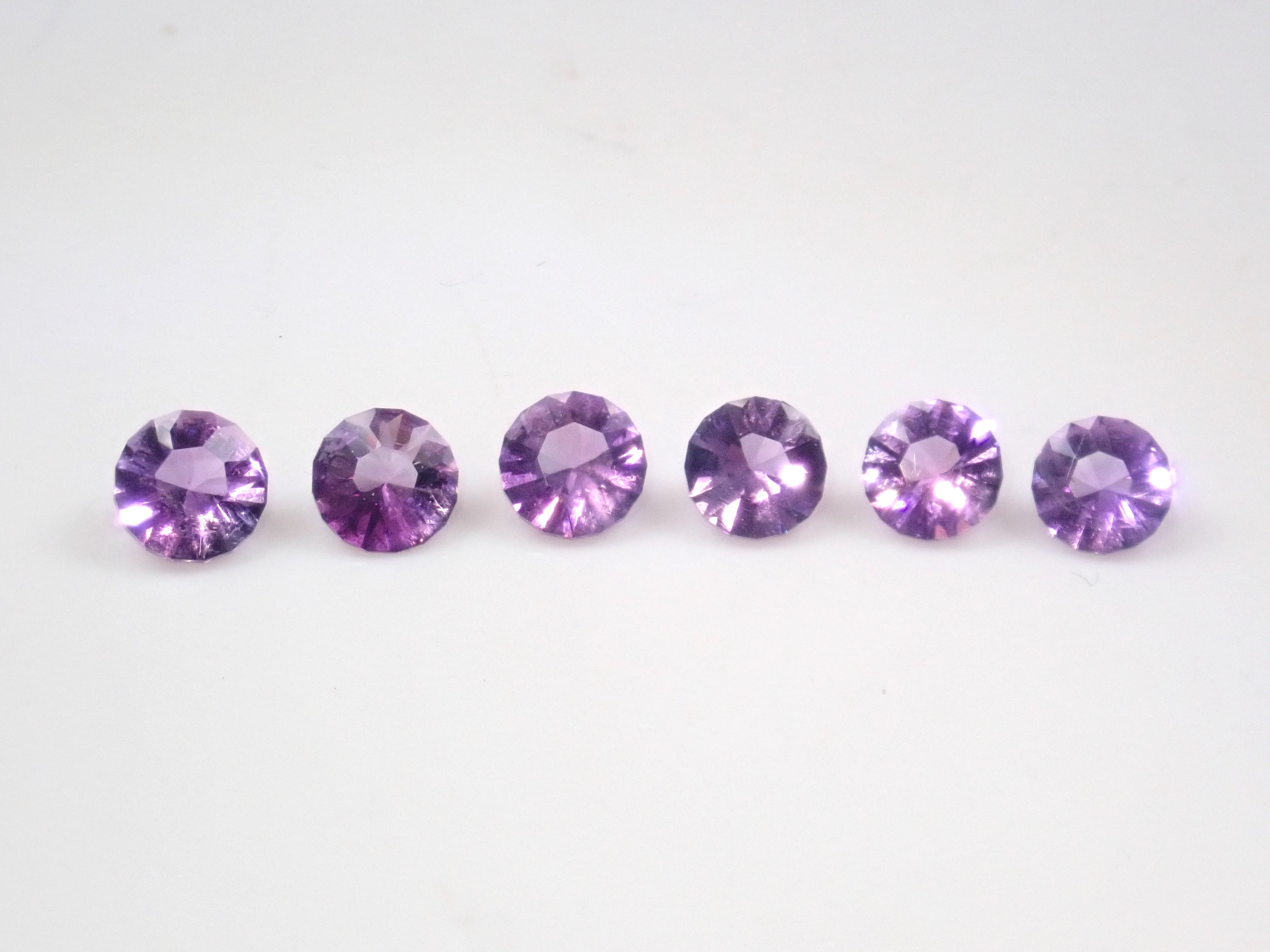 Limited to 6 stones: 1 Brazilian amethyst loose stone (5mm, round cut) Multiple purchase discounts available